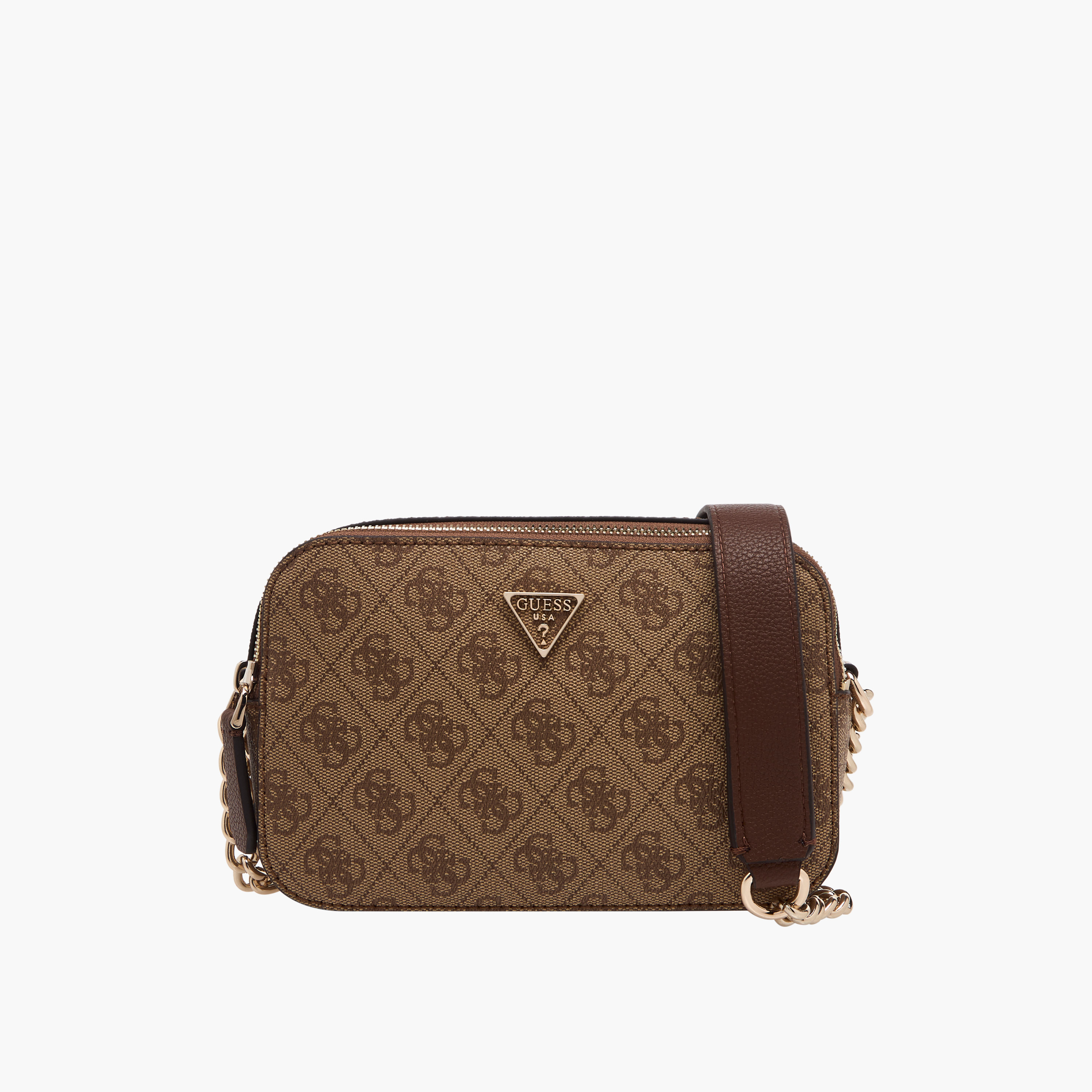 Guess Noelle II Monogram Print Crossbody Bag with Chain Strap-women-bagsandwallets-handbags-image-1