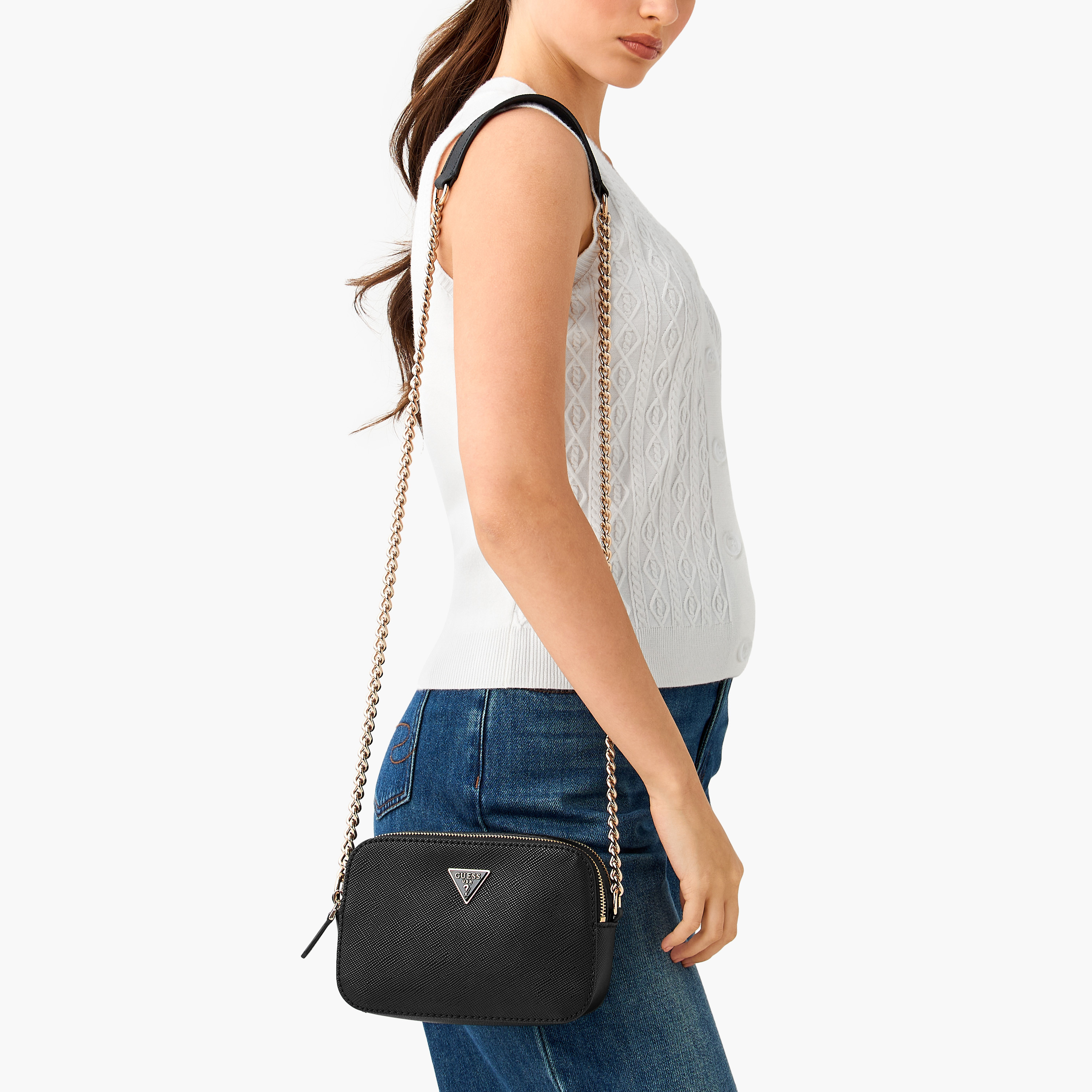 Guess Noelle II Textured Crossbody Camera Bag with Chain Strap-women-bagsandwallets-handbags-image-2