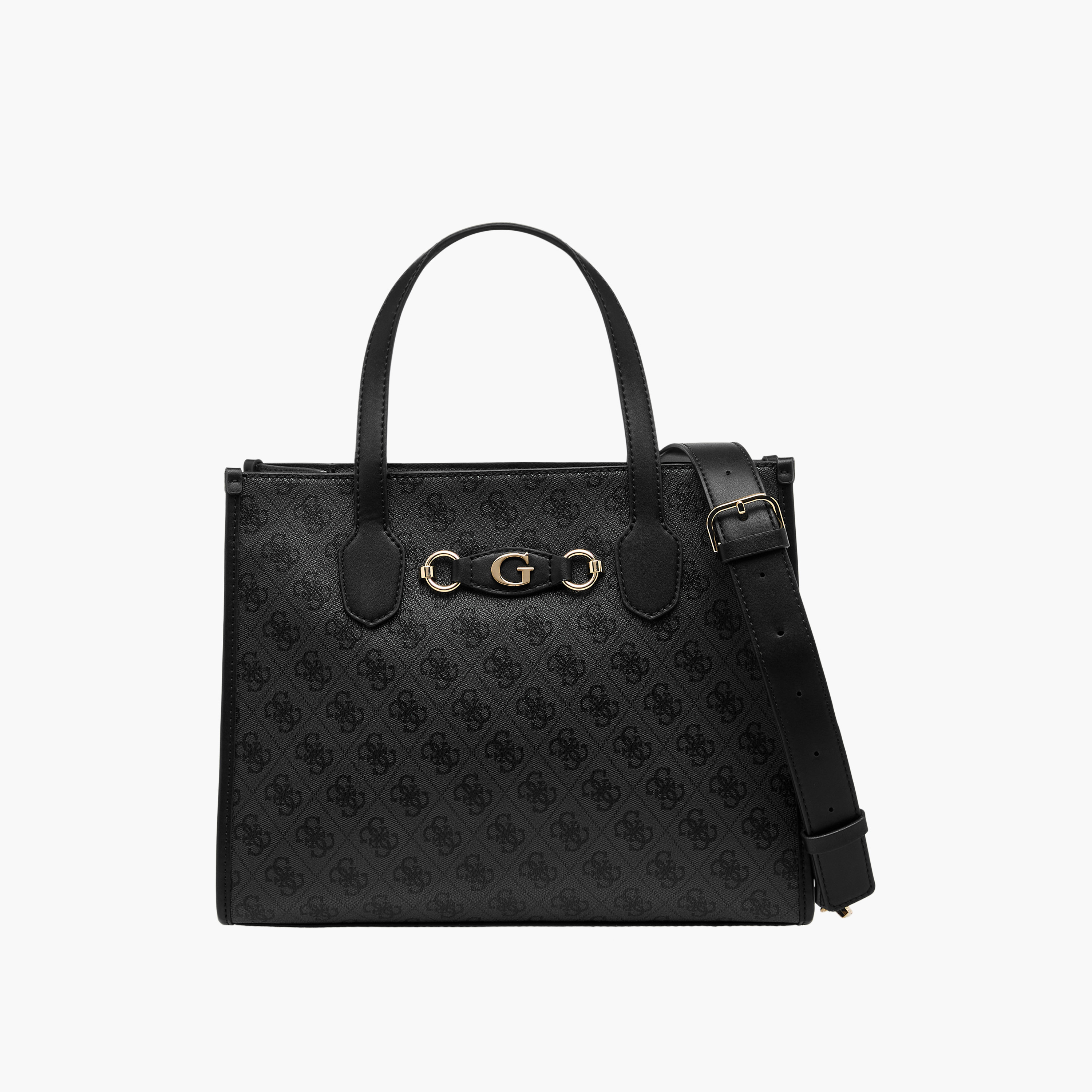 Guess Izzy Monogram Print Tote Bag with Detachable Strap-women-bagsandwallets-handbags-image-1