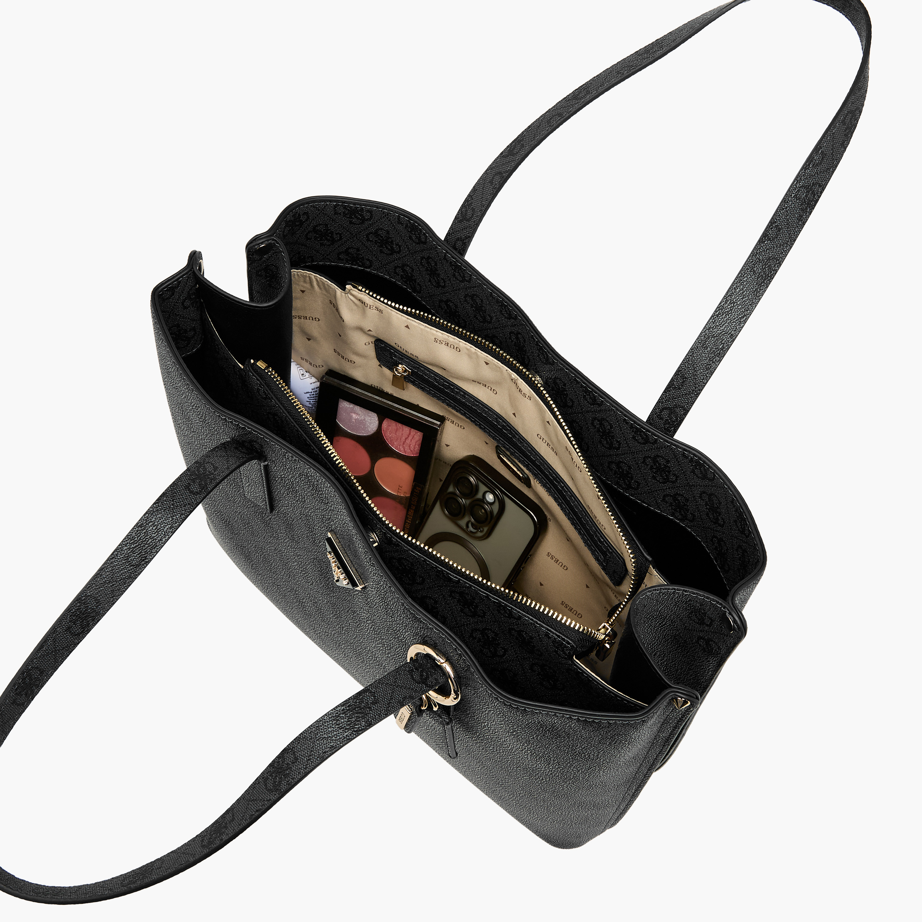 Guess Meridian II Girlfriend Monogram Print Tote Bag with Zip Closure-women-bagsandwallets-handbags-image-8