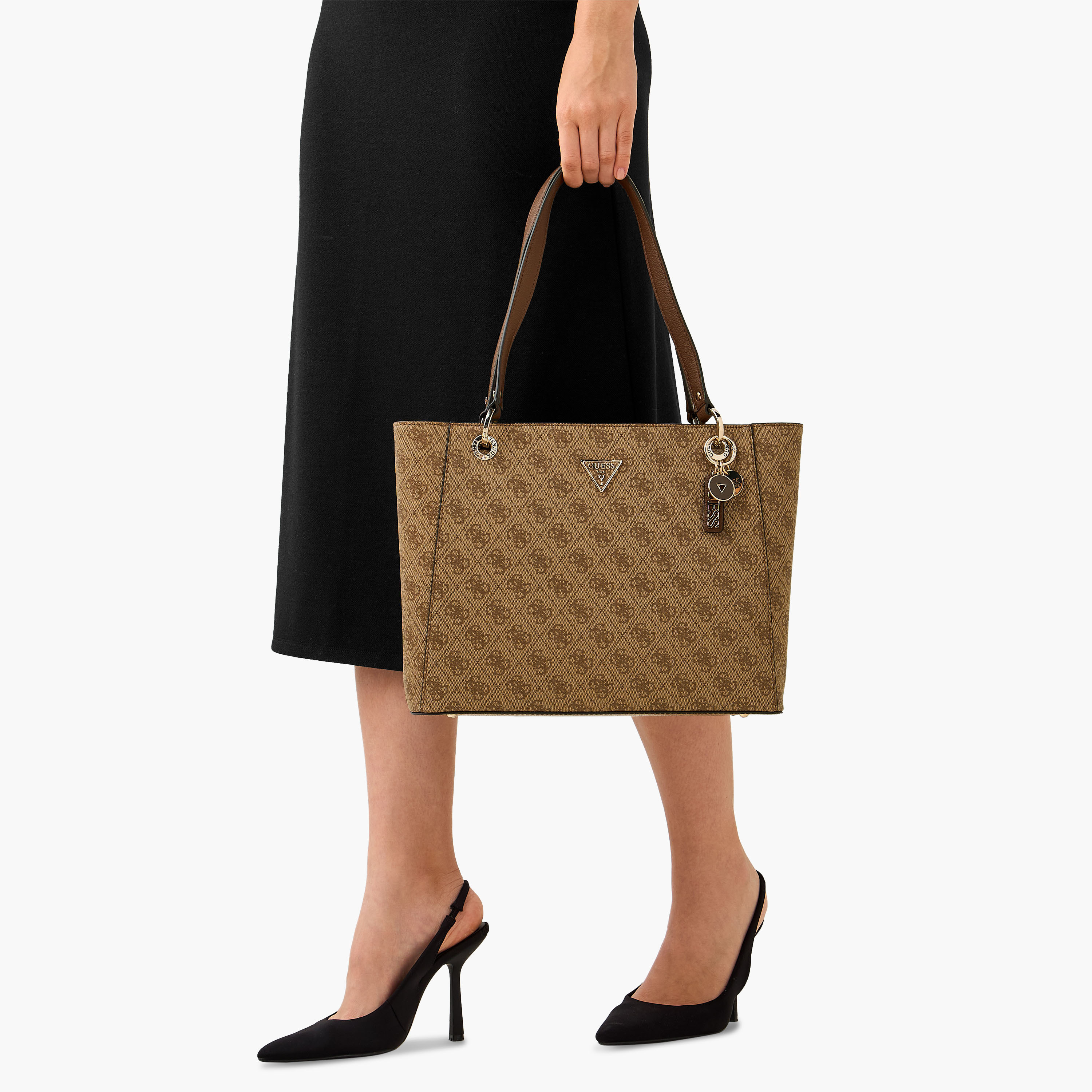 Guess Noelle II Monogram Print Tote Bag with Charm Detail-women-bagsandwallets-handbags-image-2