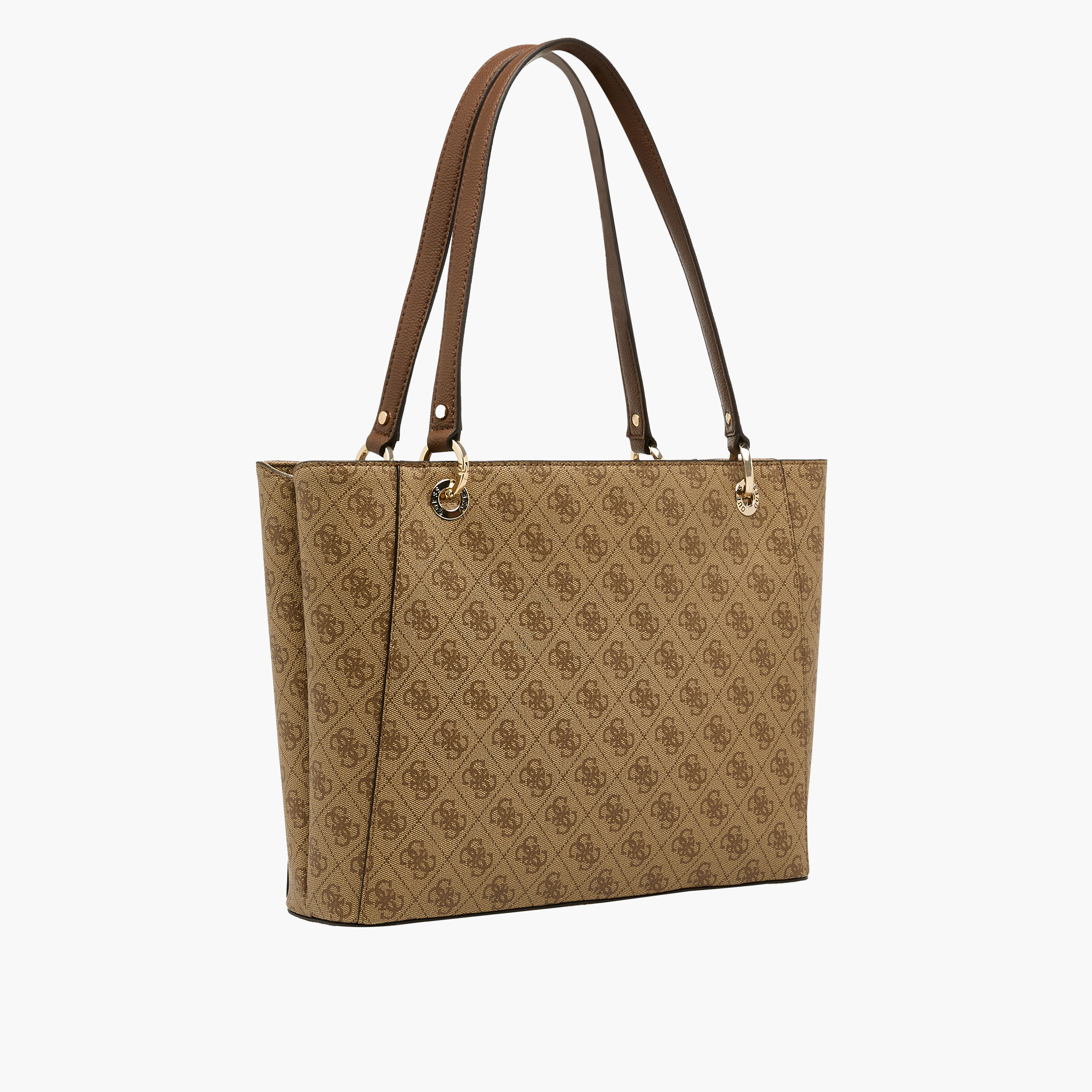 Guess Noelle II Monogram Print Tote Bag with Charm Detail-women-bagsandwallets-handbags-image-4