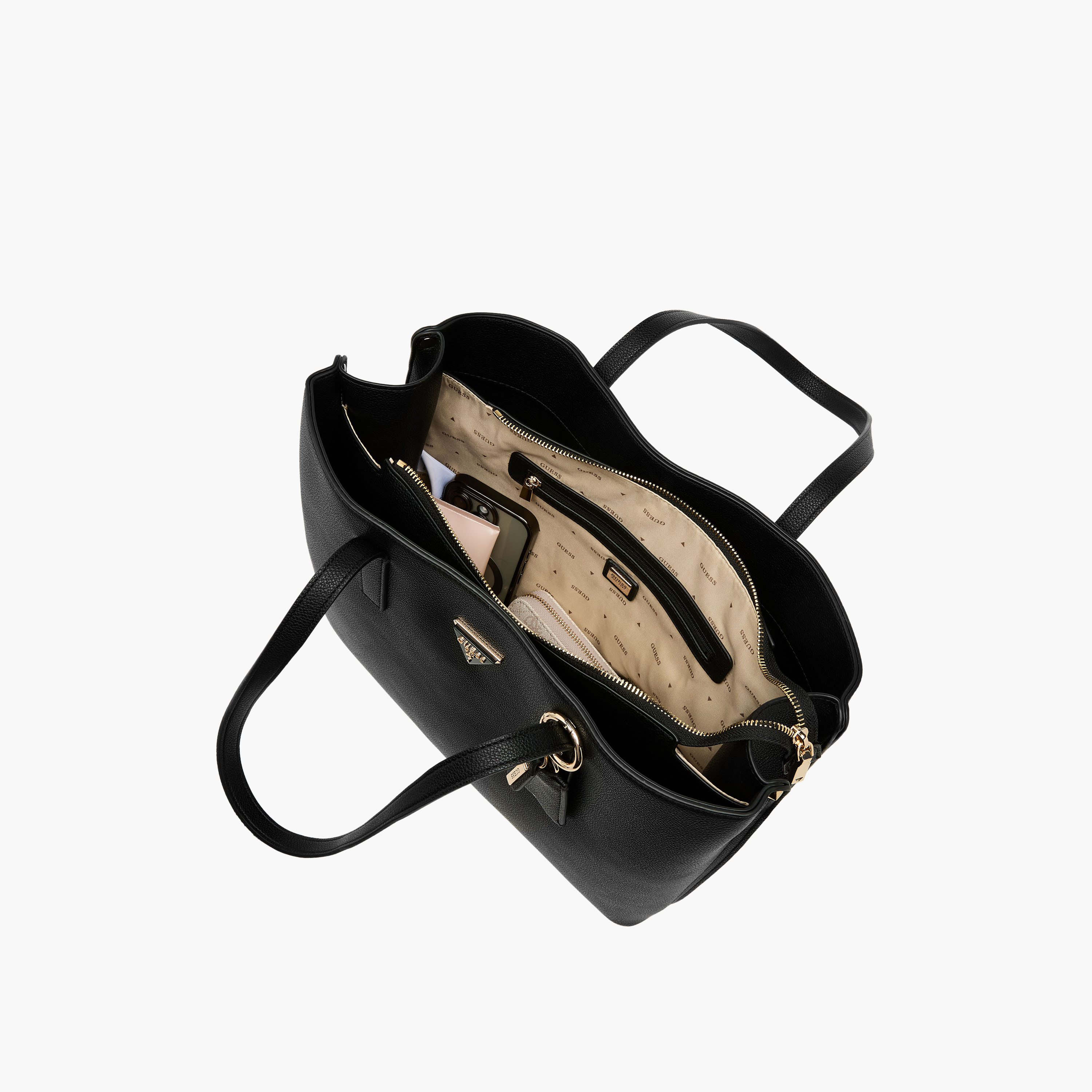 Guess Meridian II Girlfriend Textured Tote Bag with Zip Closure-women-bagsandwallets-handbags-image-7