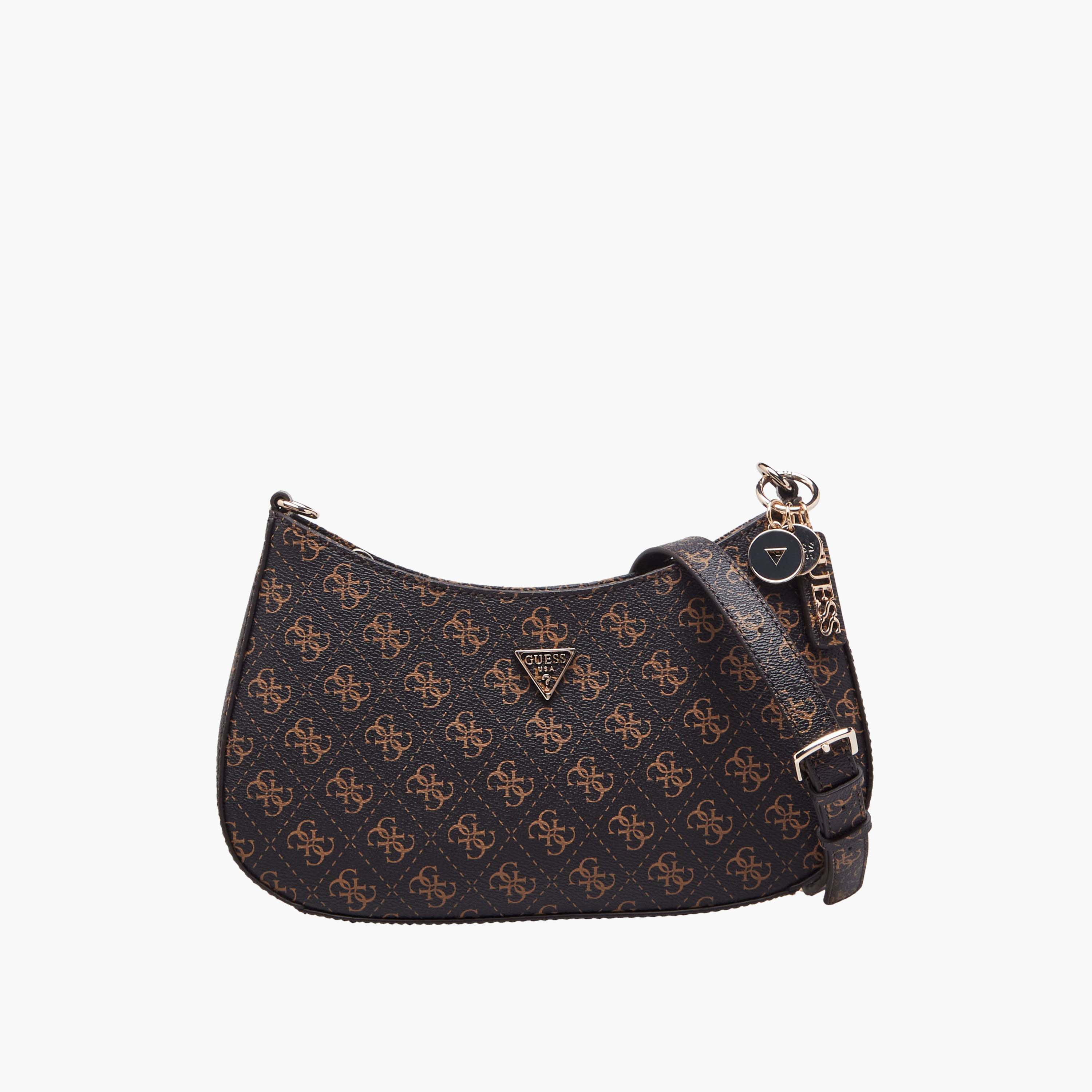Guess NOELLE II Monogram Print Shoulder Bag with Adjustable Strap-women-bagsandwallets-handbags-image-1