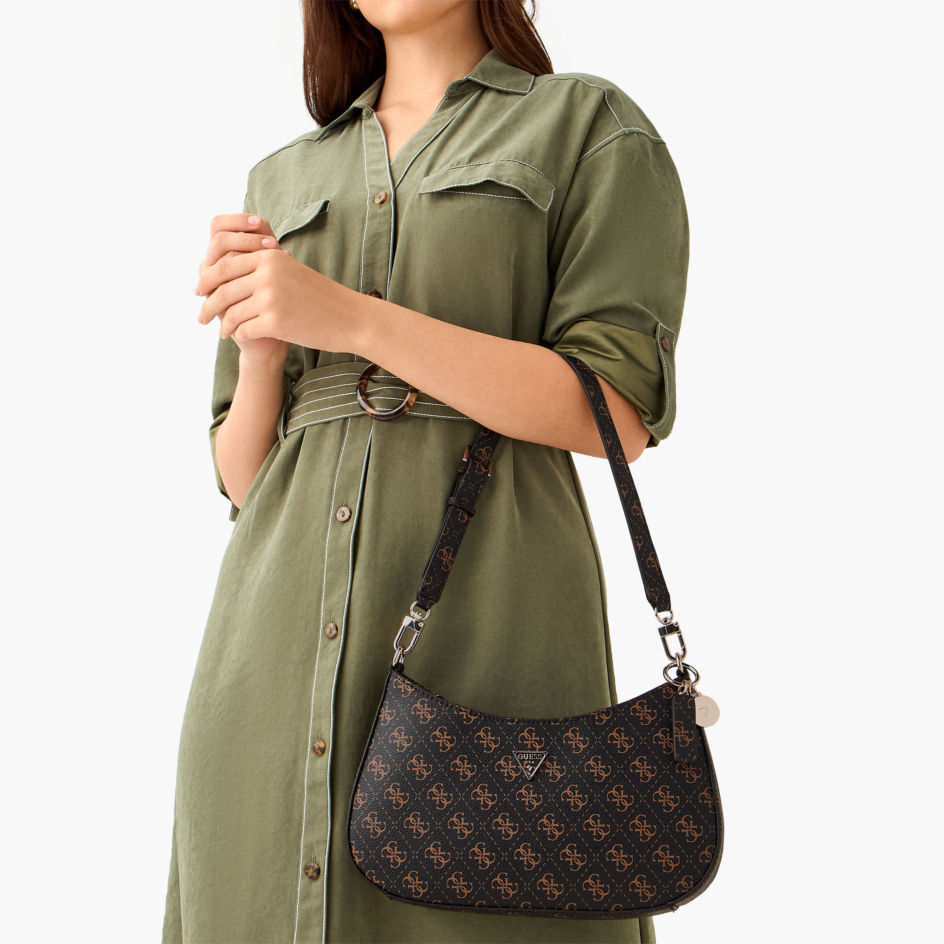 Guess NOELLE II Monogram Print Shoulder Bag with Adjustable Strap-women-bagsandwallets-handbags-image-2