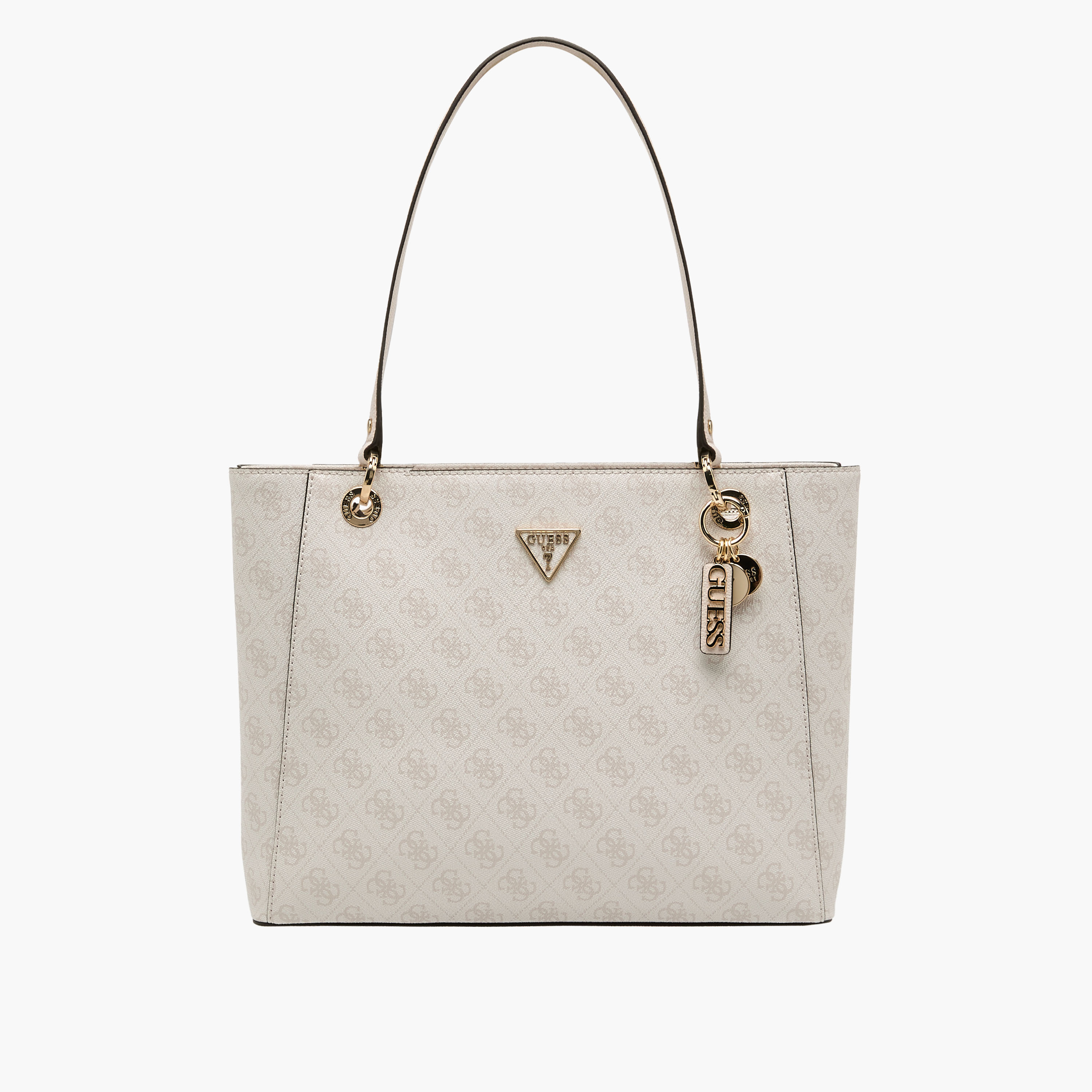 Guess Noelle II Monogram Print Tote Bag with Charm Detail-women-bagsandwallets-handbags-image-1