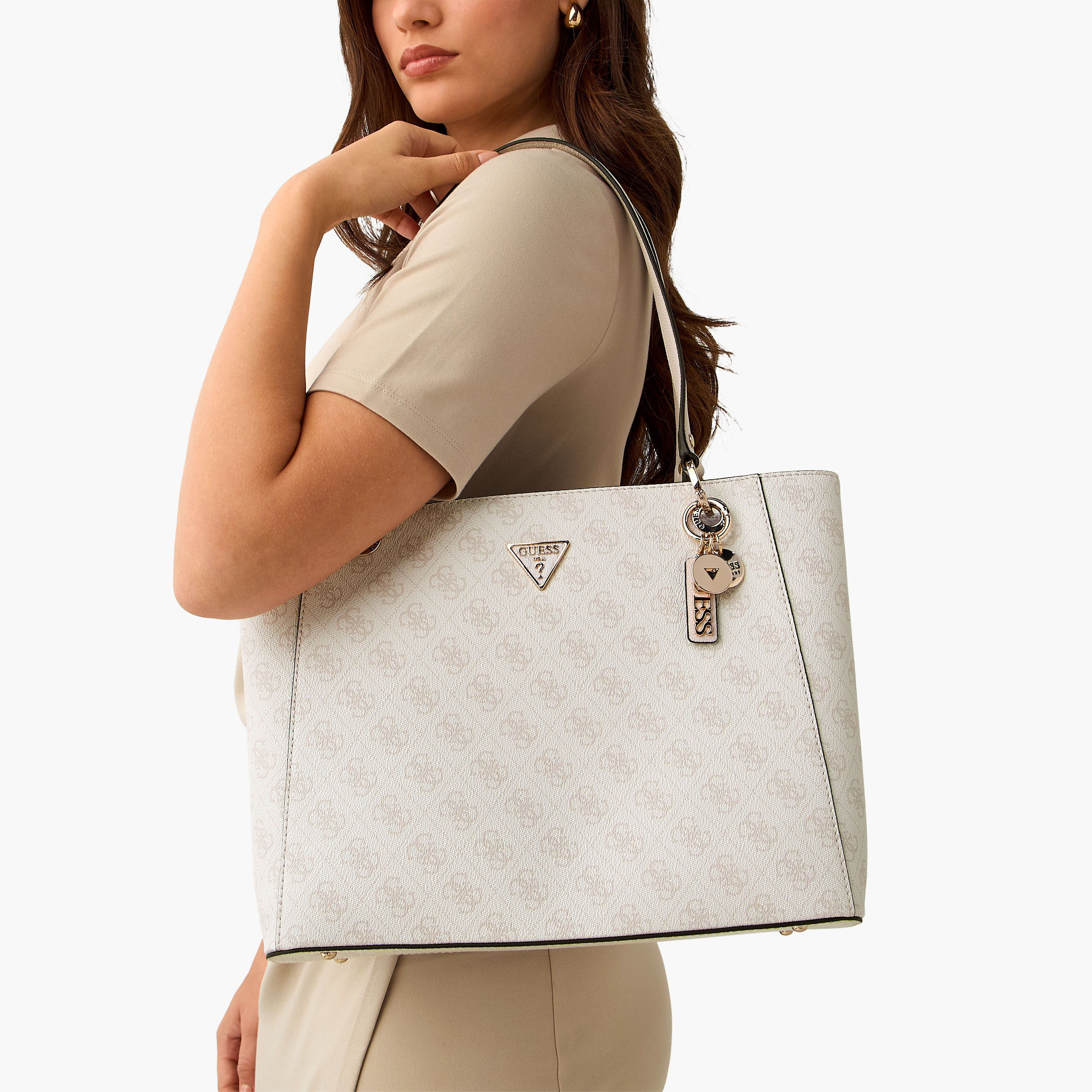 Guess Noelle II Monogram Print Tote Bag with Charm Detail-women-bagsandwallets-handbags-image-2