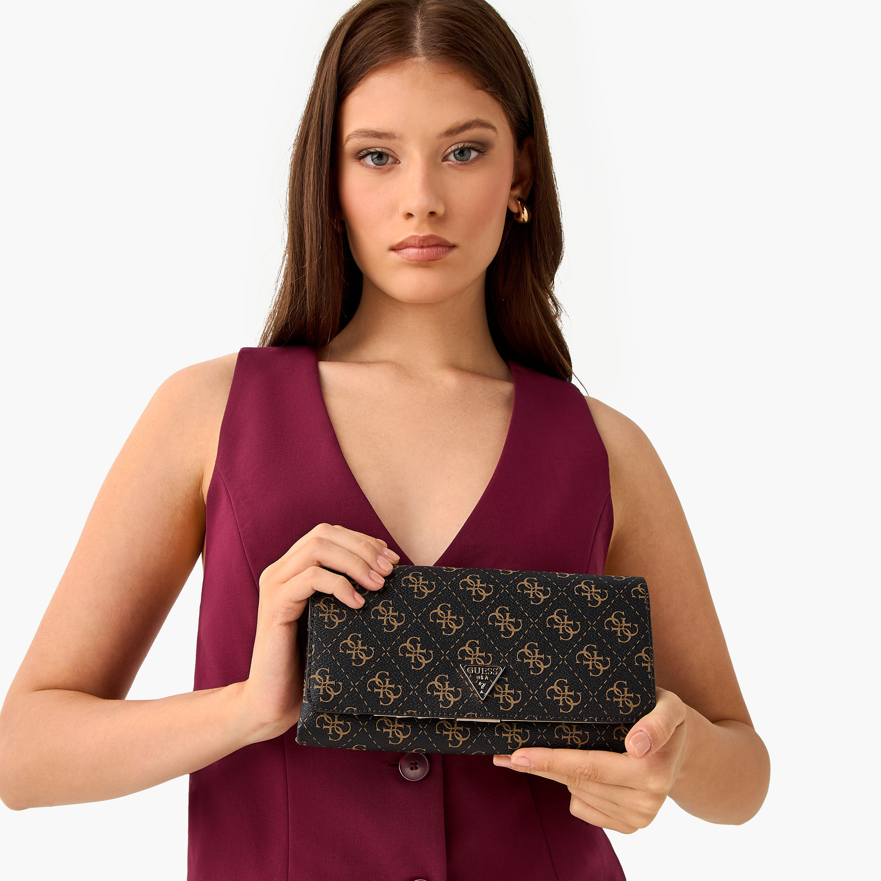 Guess Noelle II Monogram Print Crossbody Bag with Detachable Chain Strap-women-bagsandwallets-handbags-image-2