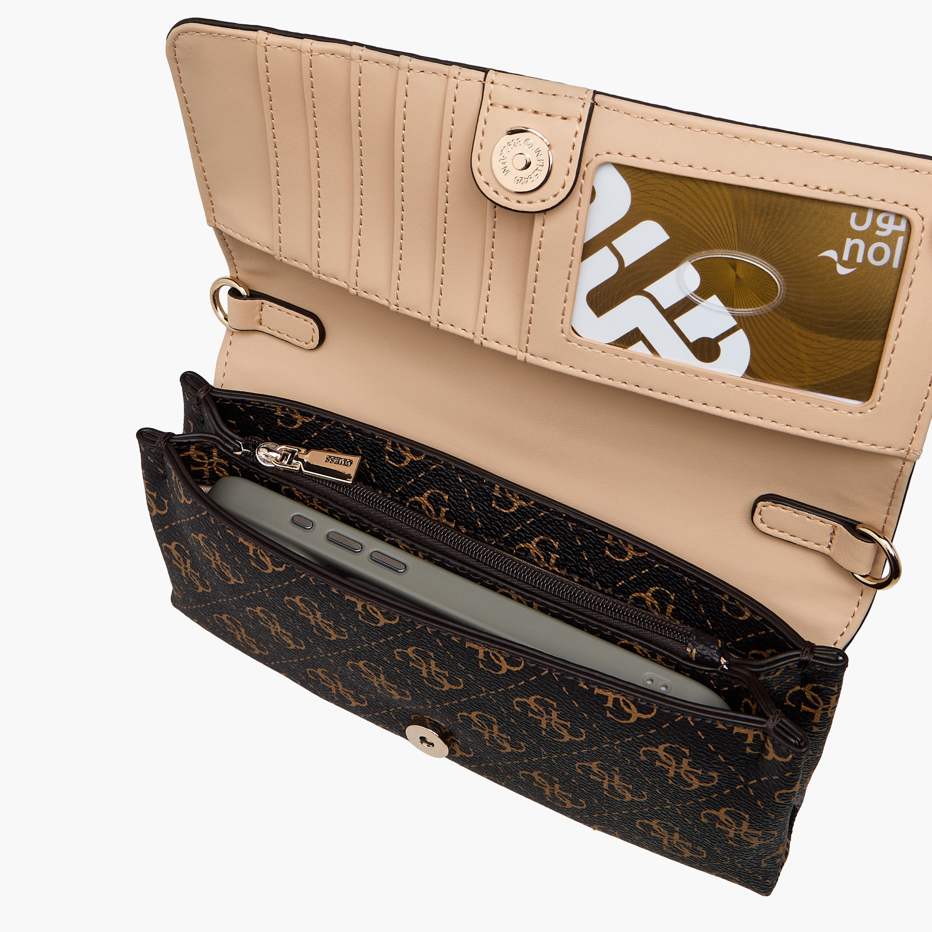 Guess Noelle II Monogram Print Crossbody Bag with Detachable Chain Strap-women-bagsandwallets-handbags-image-9