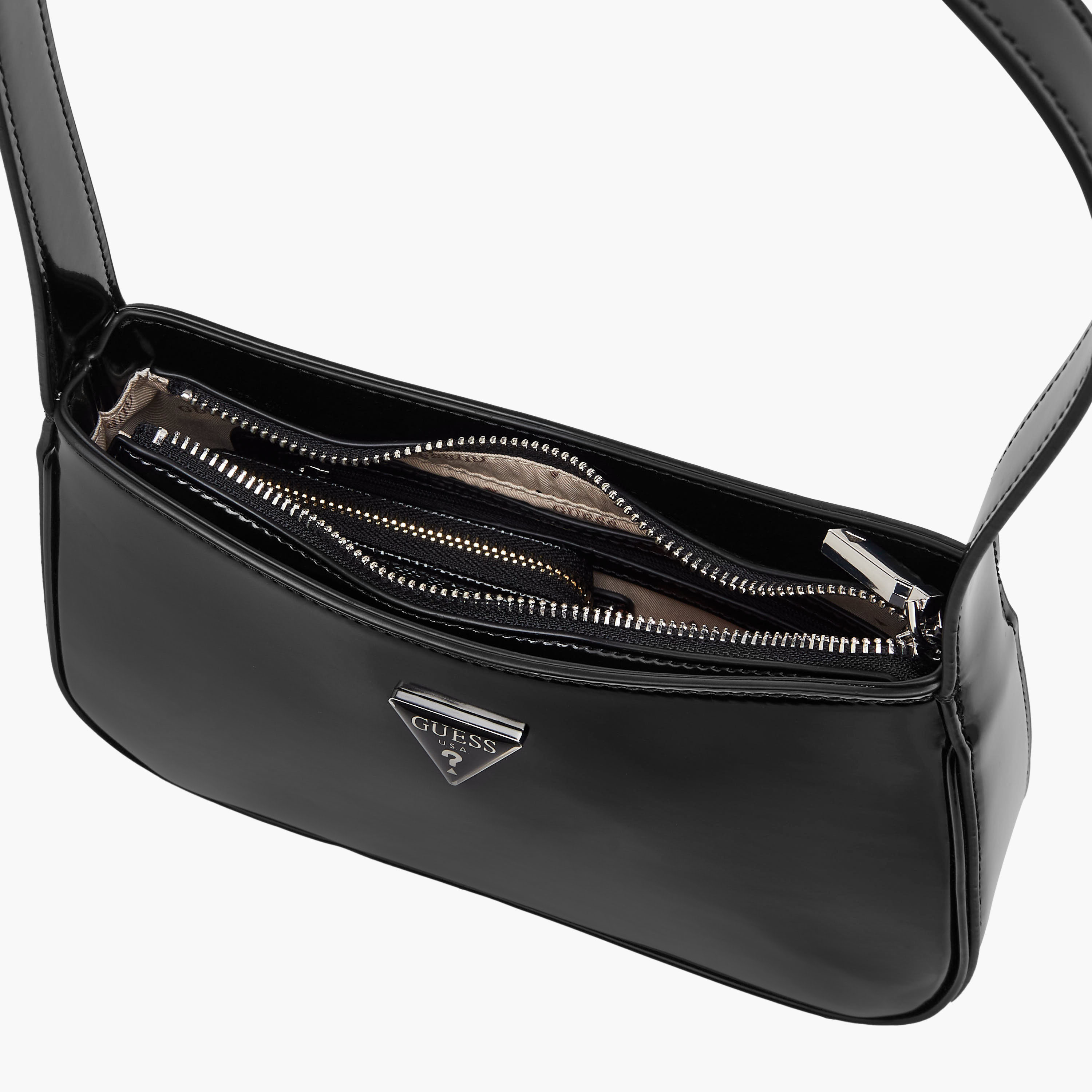 Guess Arnela Solid Shoulder Bag with Strap Handle-women-bagsandwallets-handbags-image-8