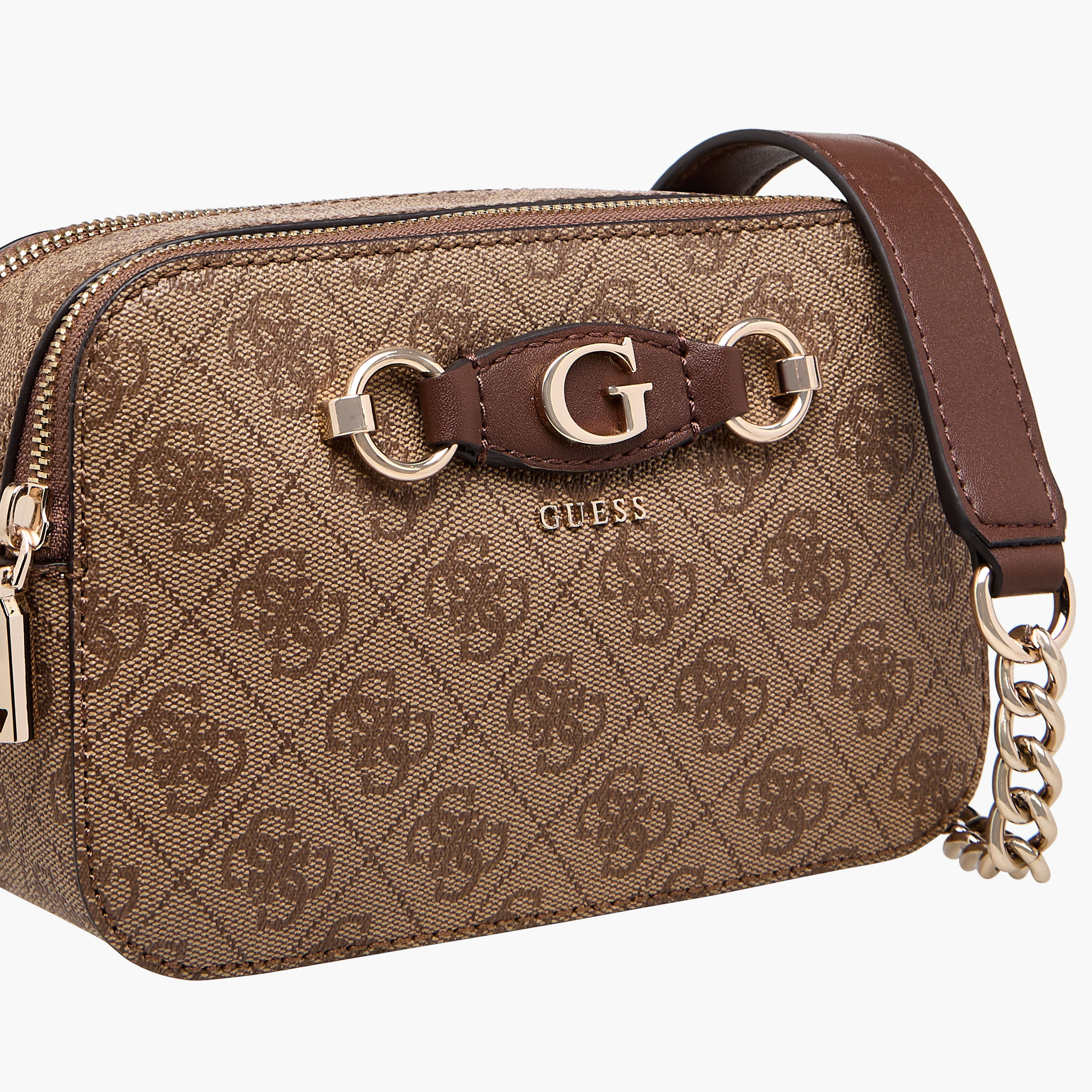 Guess Izzy Monogram Print Crossbody Bag with Chain Strap-women-bagsandwallets-handbags-image-4