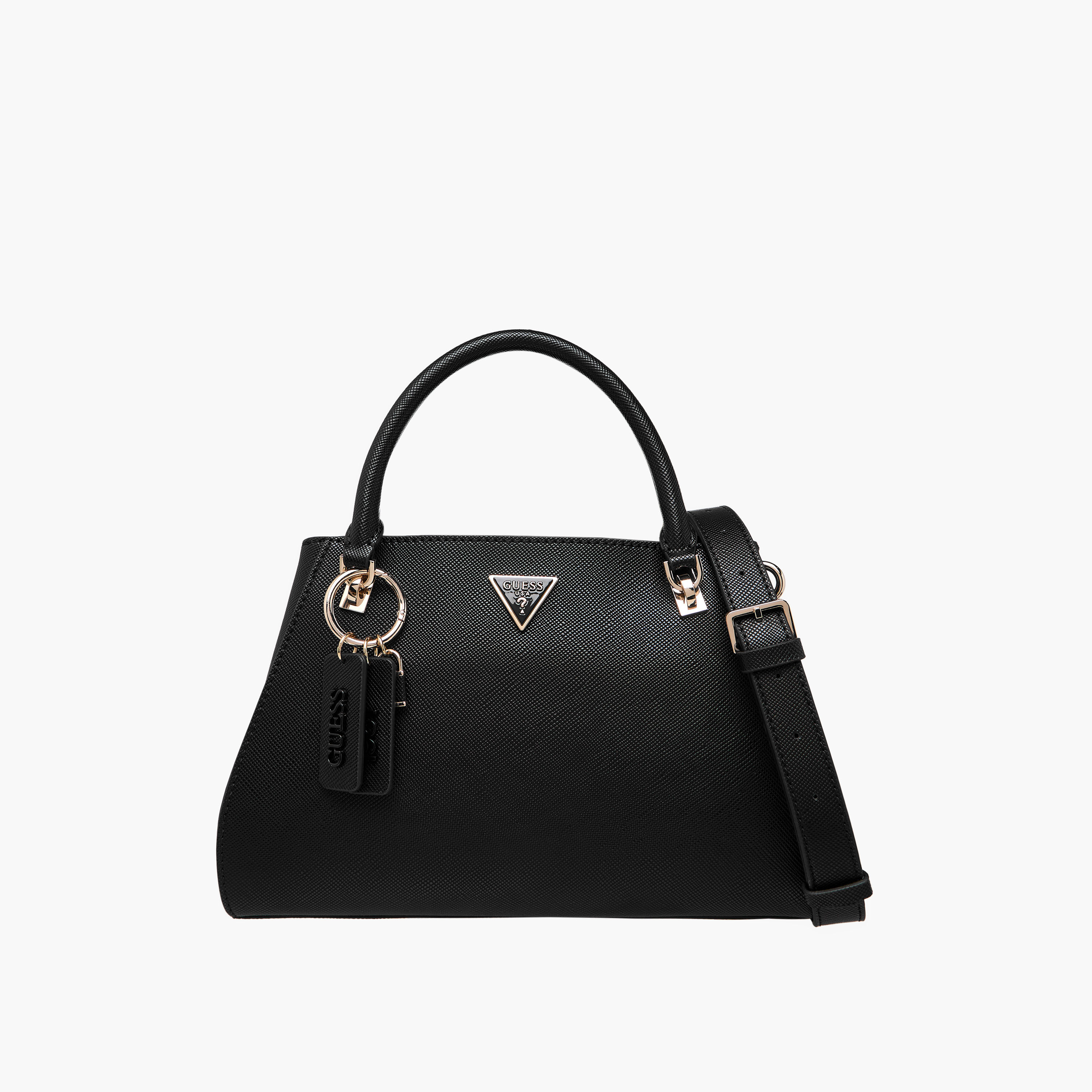Guess Noelle II Luxury Textured Satchel Bag with Detachable Strap-women-bagsandwallets-handbags-image-1