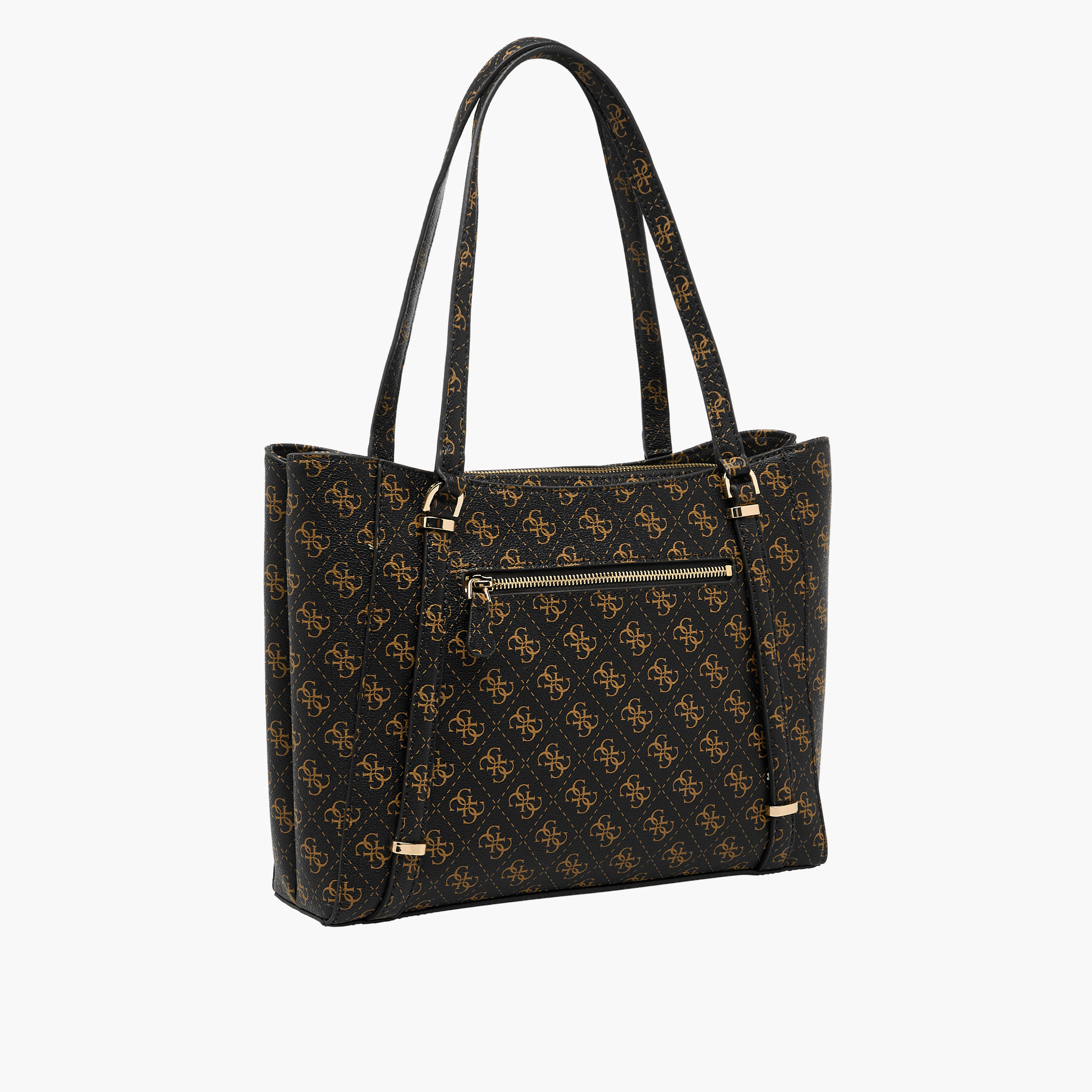 Guess Daryna Elite Monogram Print Tote Bag with Charm Detail-women-bagsandwallets-handbags-image-4