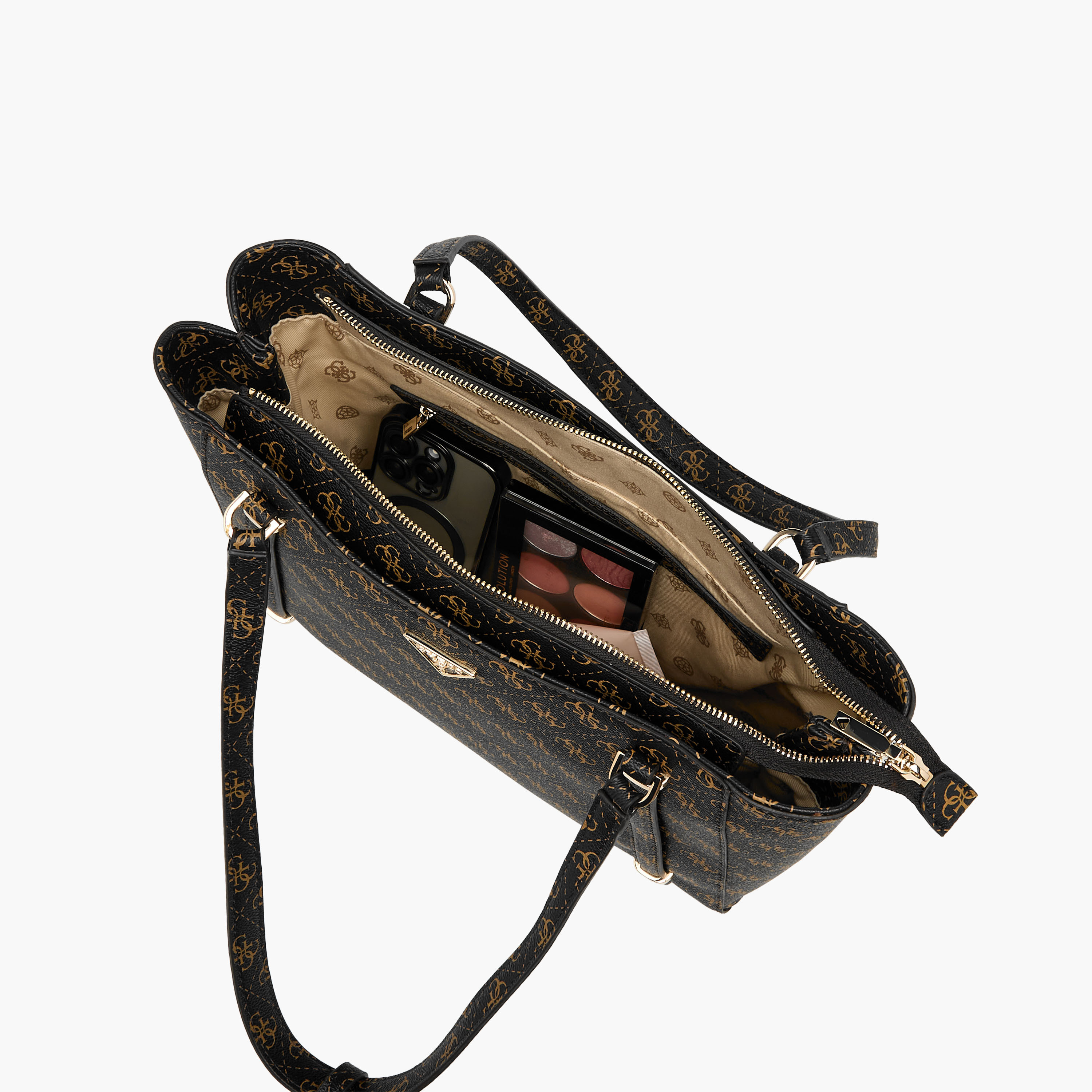 Guess Daryna Elite Monogram Print Tote Bag with Charm Detail-women-bagsandwallets-handbags-image-8