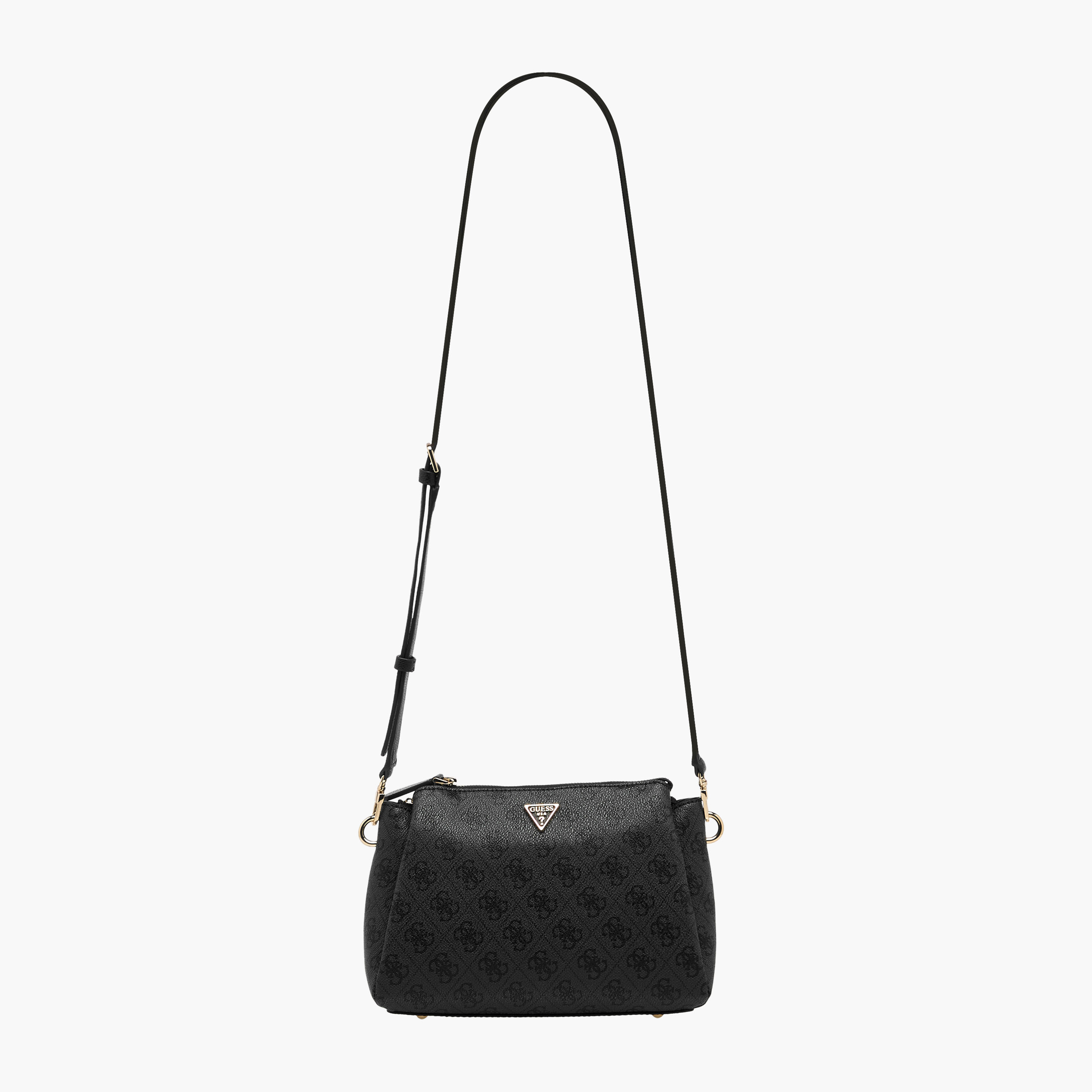 حقيبة كروس بودي Guess نويل II بنقش المونوغرام مع إغلاق بسحاب وحزام قابل للتعديل-women-bagsandwallets-handbags-image-3