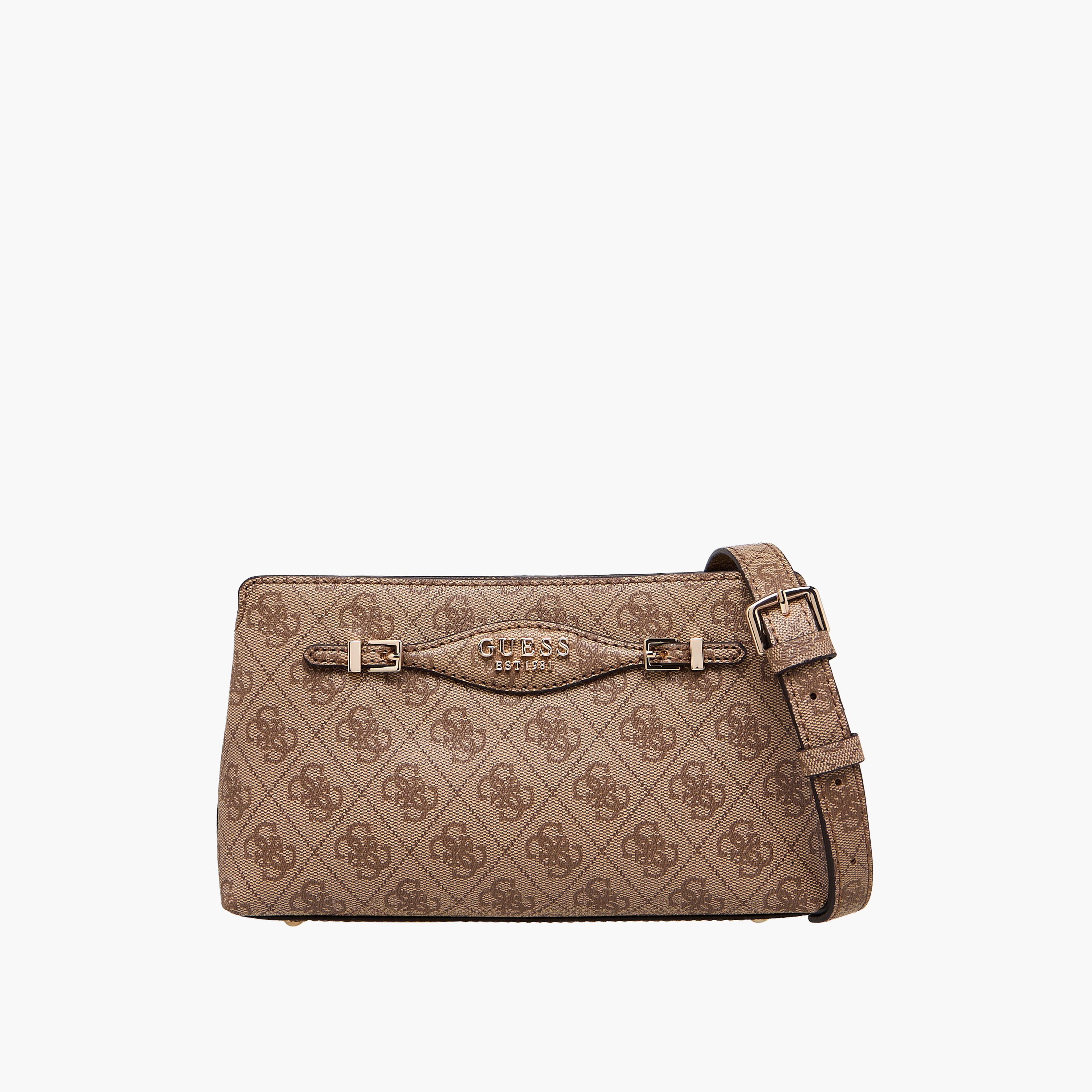 Guess Katya Monogram Print Crossbody Bag with Detachable Shoulder Strap-women-bagsandwallets-handbags-image-1
