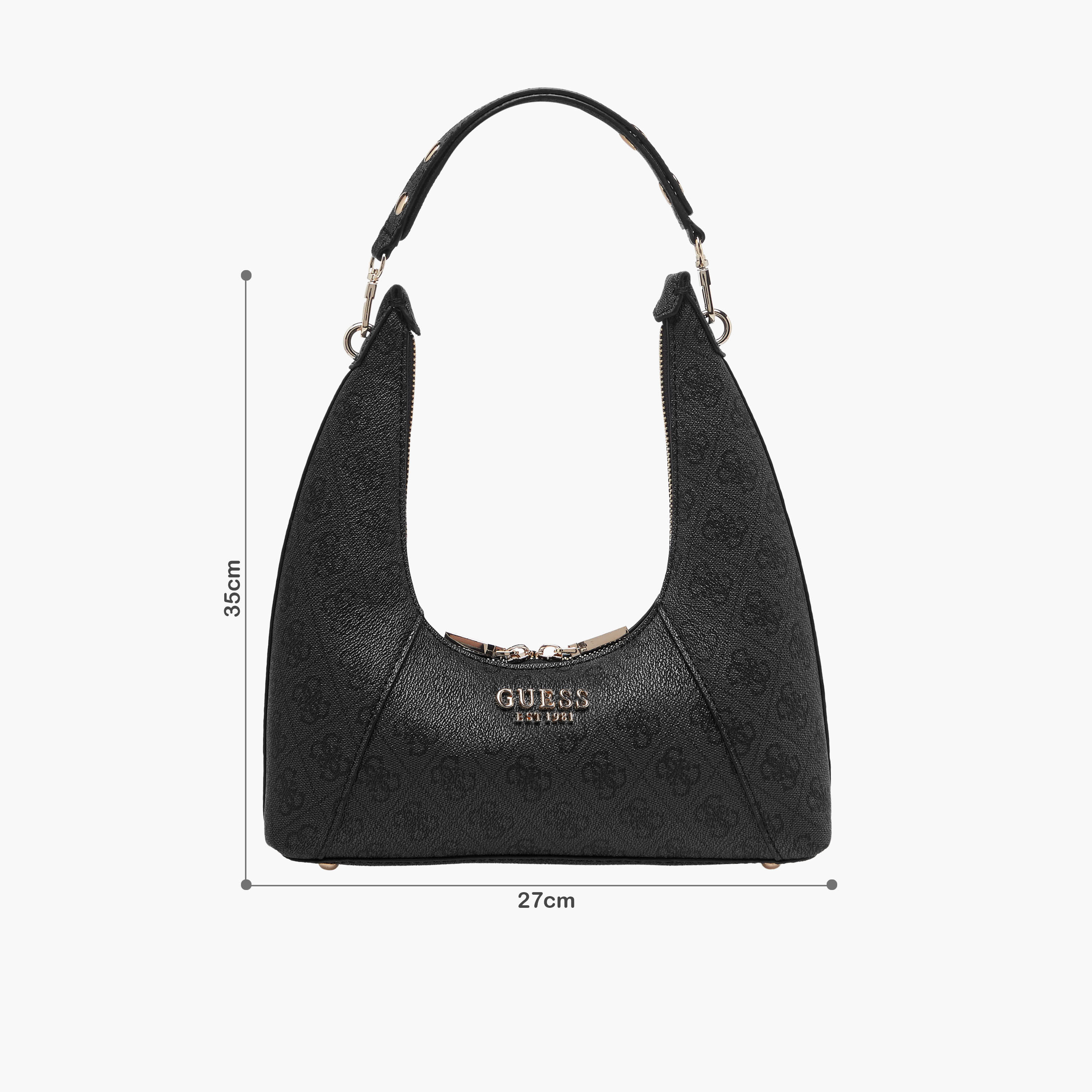 Guess Calista Monogram Print Shoulder Bag with Zip Closure-women-bagsandwallets-handbags-image-2