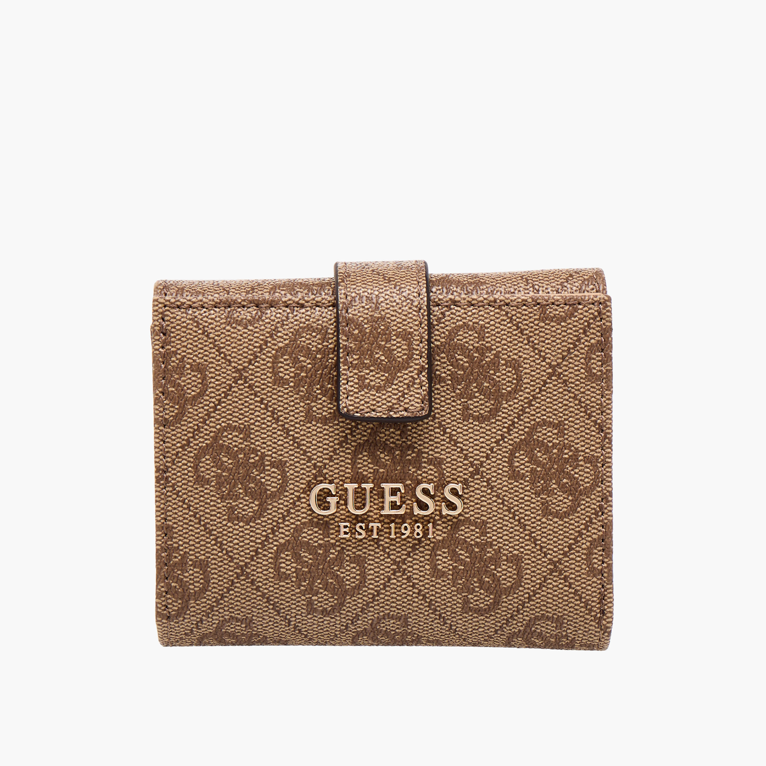 Guess LAUREL II SLG PETITE Monogram Print Tri-Fold Wallet-women-bagsandwallets-wallets-image-1