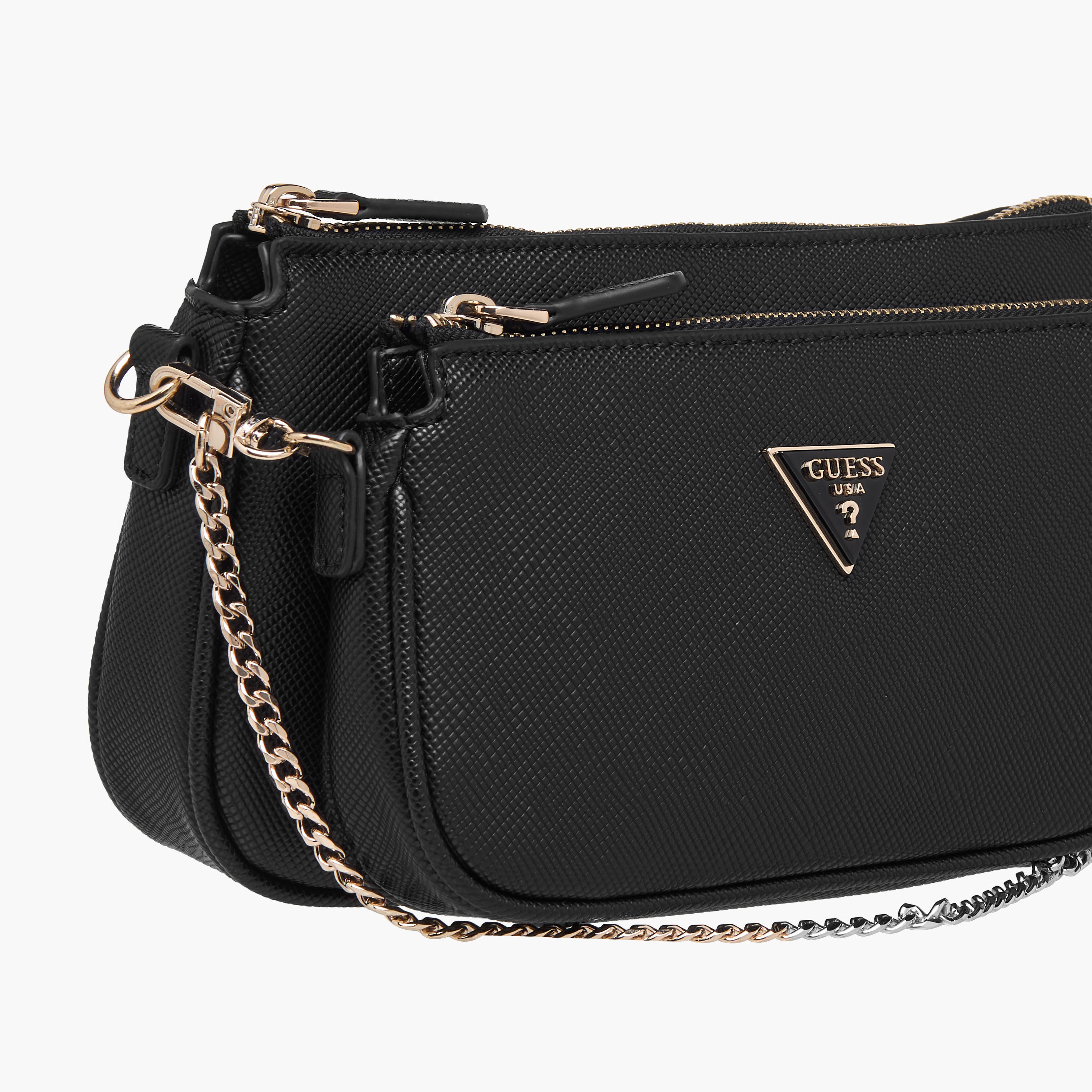 Guess Noelle II Textured Crossbody Bag with Chain Detail-women-bagsandwallets-handbags-image-6