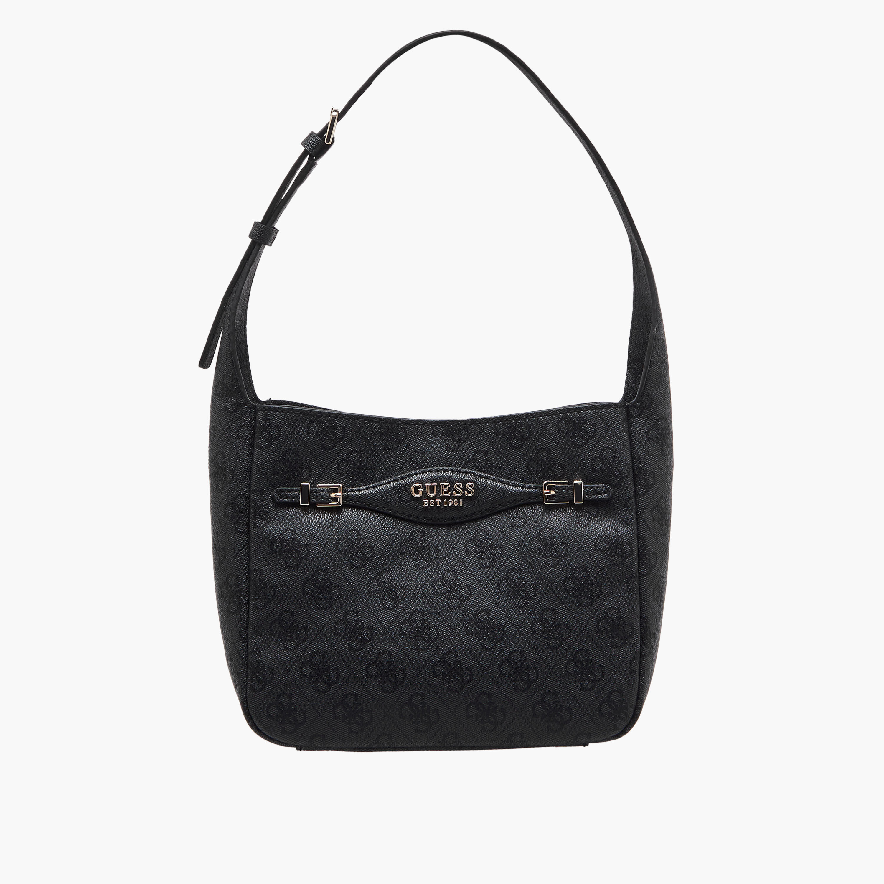 Guess Katya Monogram Print Shoulder Bag with Adjustable Strap-women-bagsandwallets-handbags-image-1
