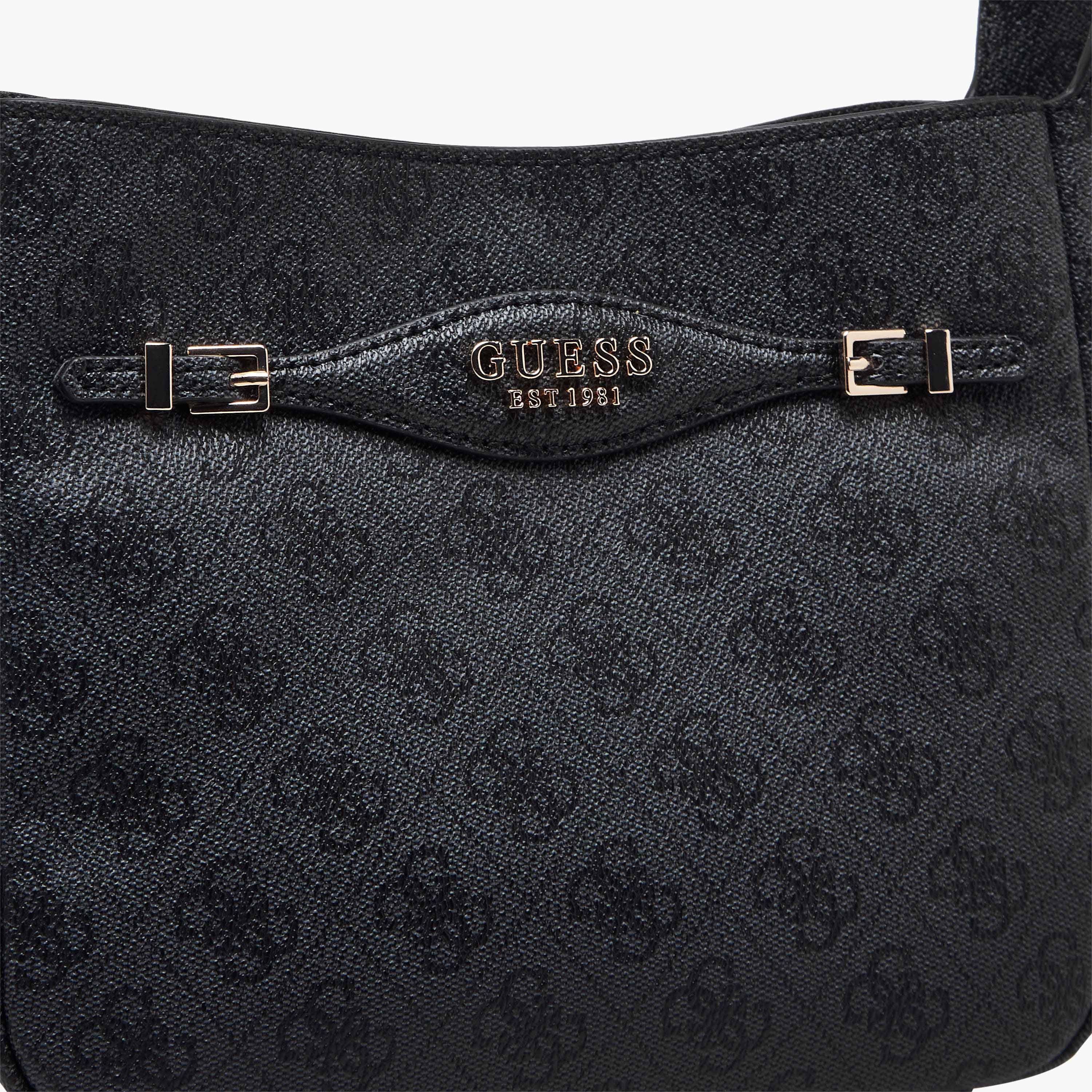Guess Katya Monogram Print Shoulder Bag with Adjustable Strap-women-bagsandwallets-handbags-image-5