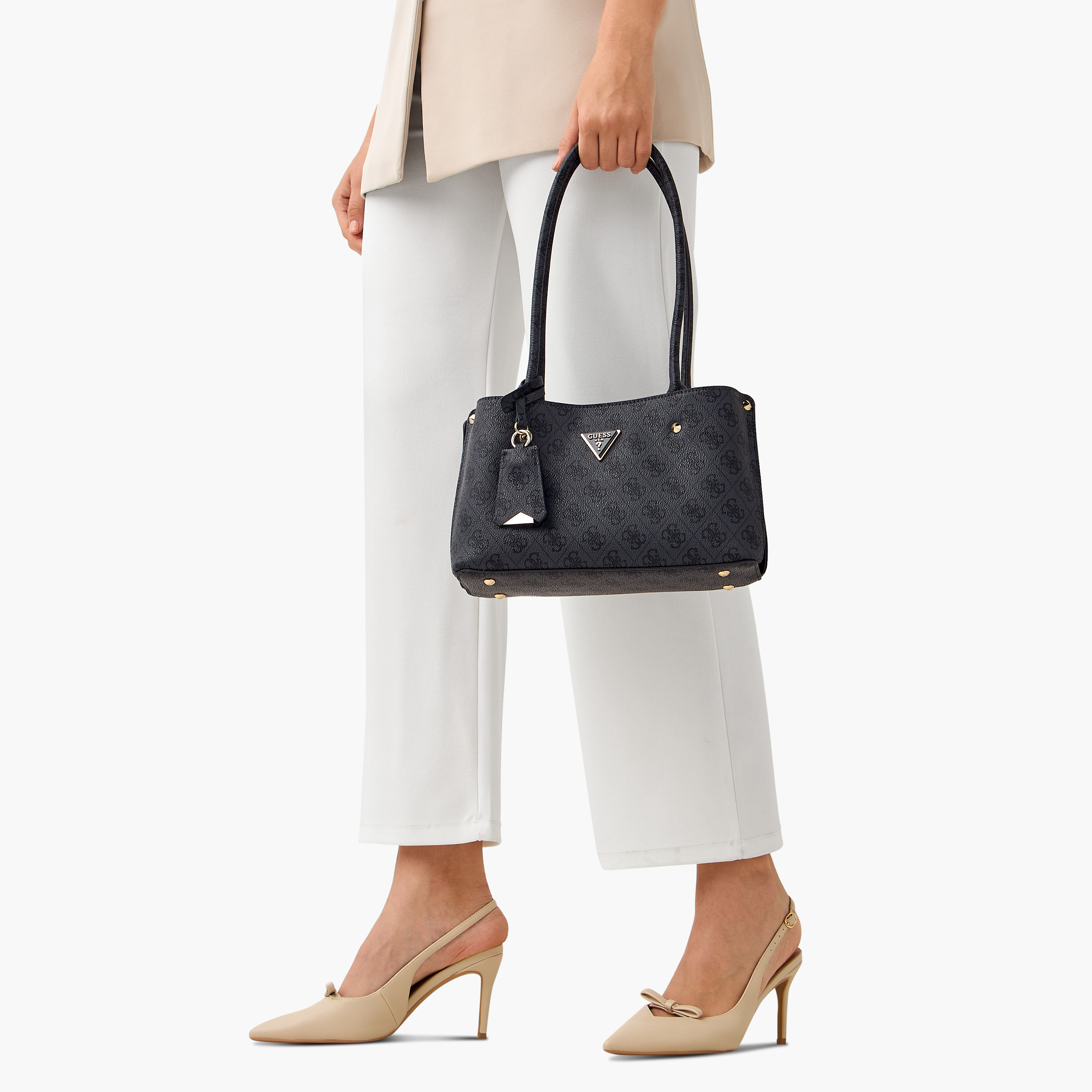 Guess Meridian II Monogram Print Shoulder Bag with Double Handles-women-bagsandwallets-handbags-image-2