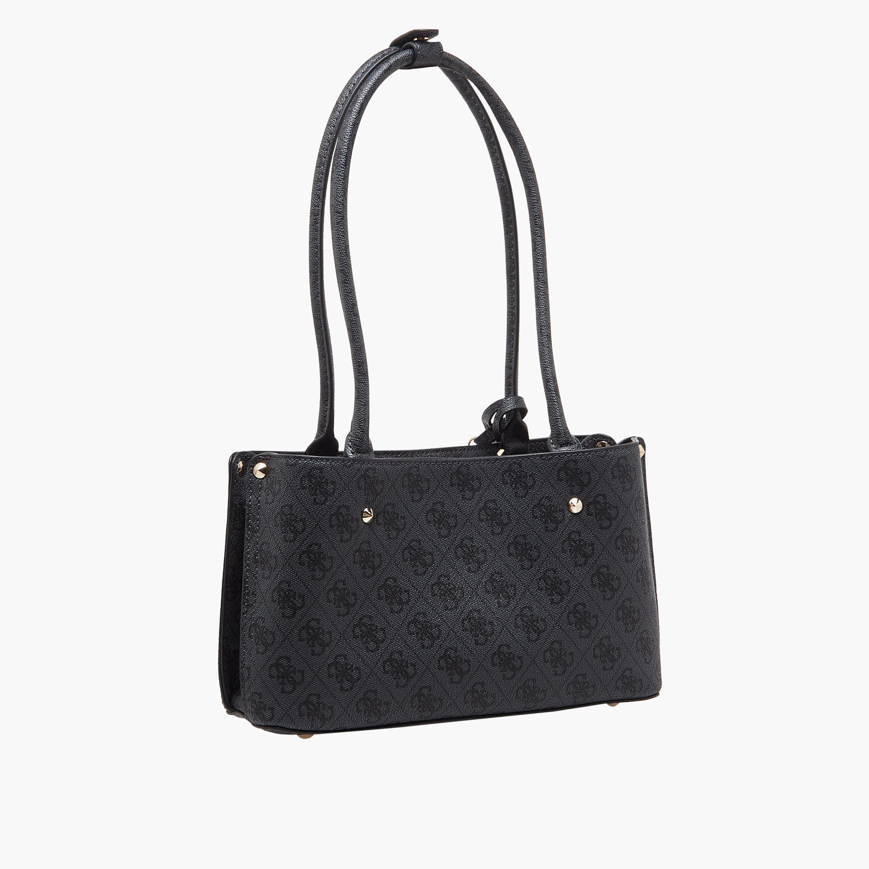 Guess Meridian II Monogram Print Shoulder Bag with Double Handles-women-bagsandwallets-handbags-image-4