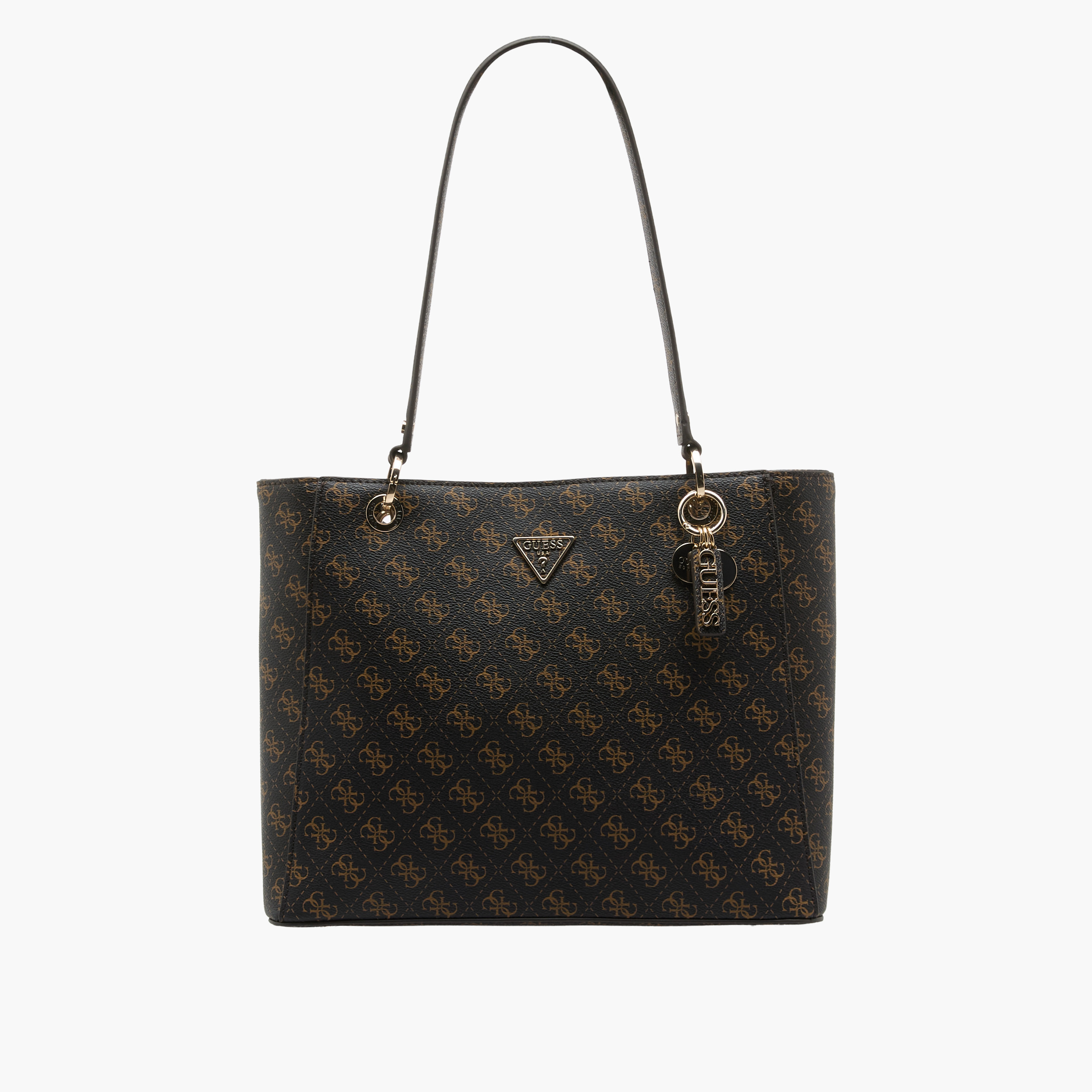 Guess Noelle II Monogram Print Tote Bag with Double Handles-women-bagsandwallets-handbags-image-1