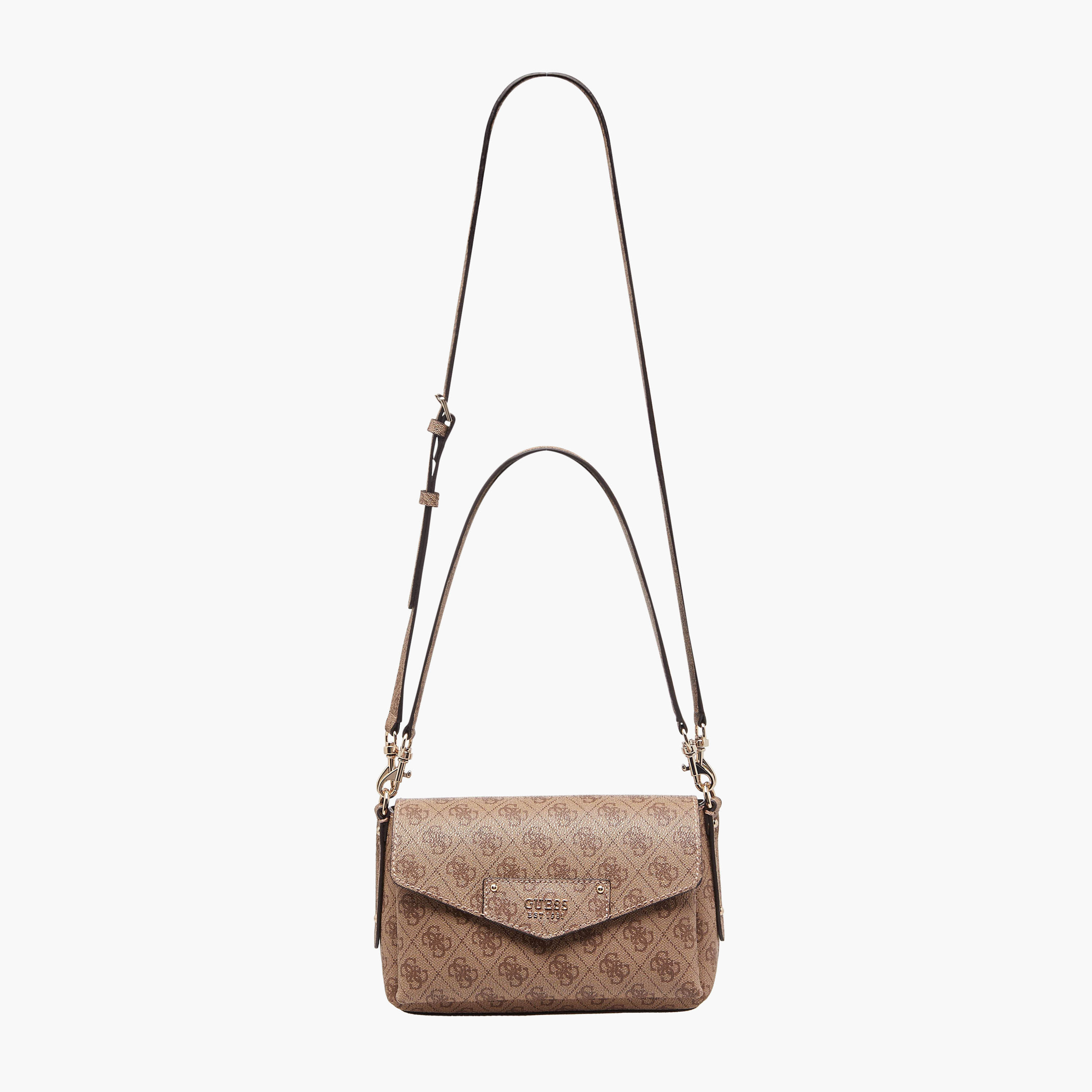 Guess Eco Brenton Monogram Print Shoulder Bag with Adjustable Strap-women-bagsandwallets-handbags-image-3