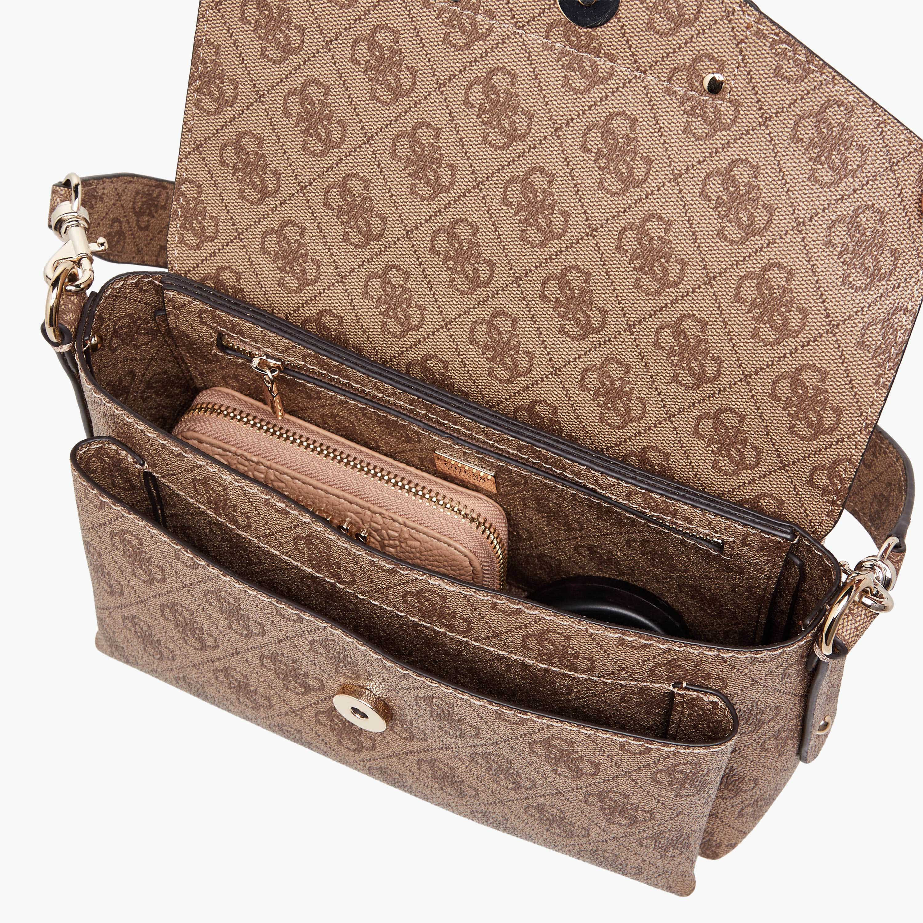 Guess Eco Brenton Monogram Print Shoulder Bag with Adjustable Strap-women-bagsandwallets-handbags-image-9