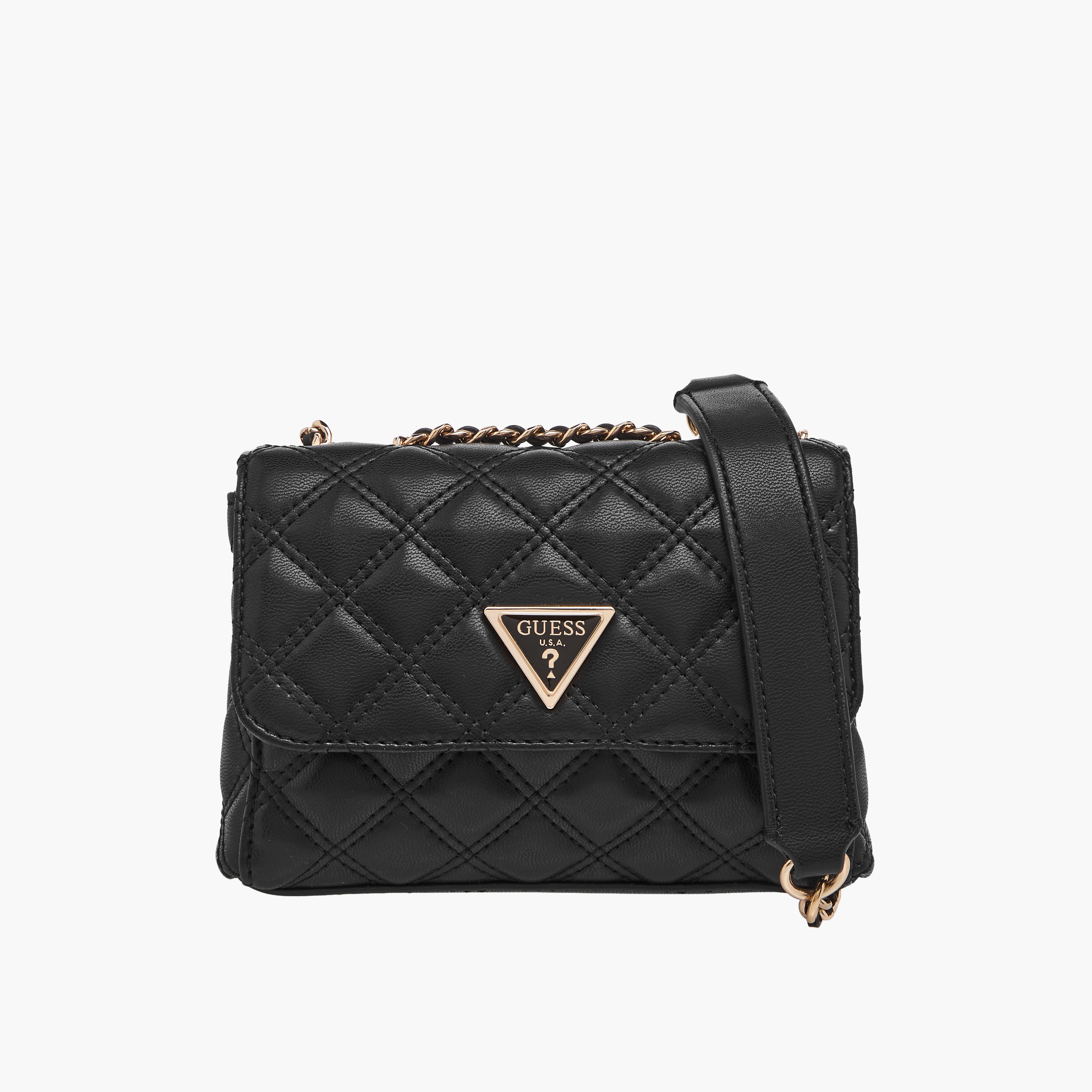 Guess Giully II Mini Quilted Crossbody Bag with Chain Strap-women-bagsandwallets-handbags-image-1
