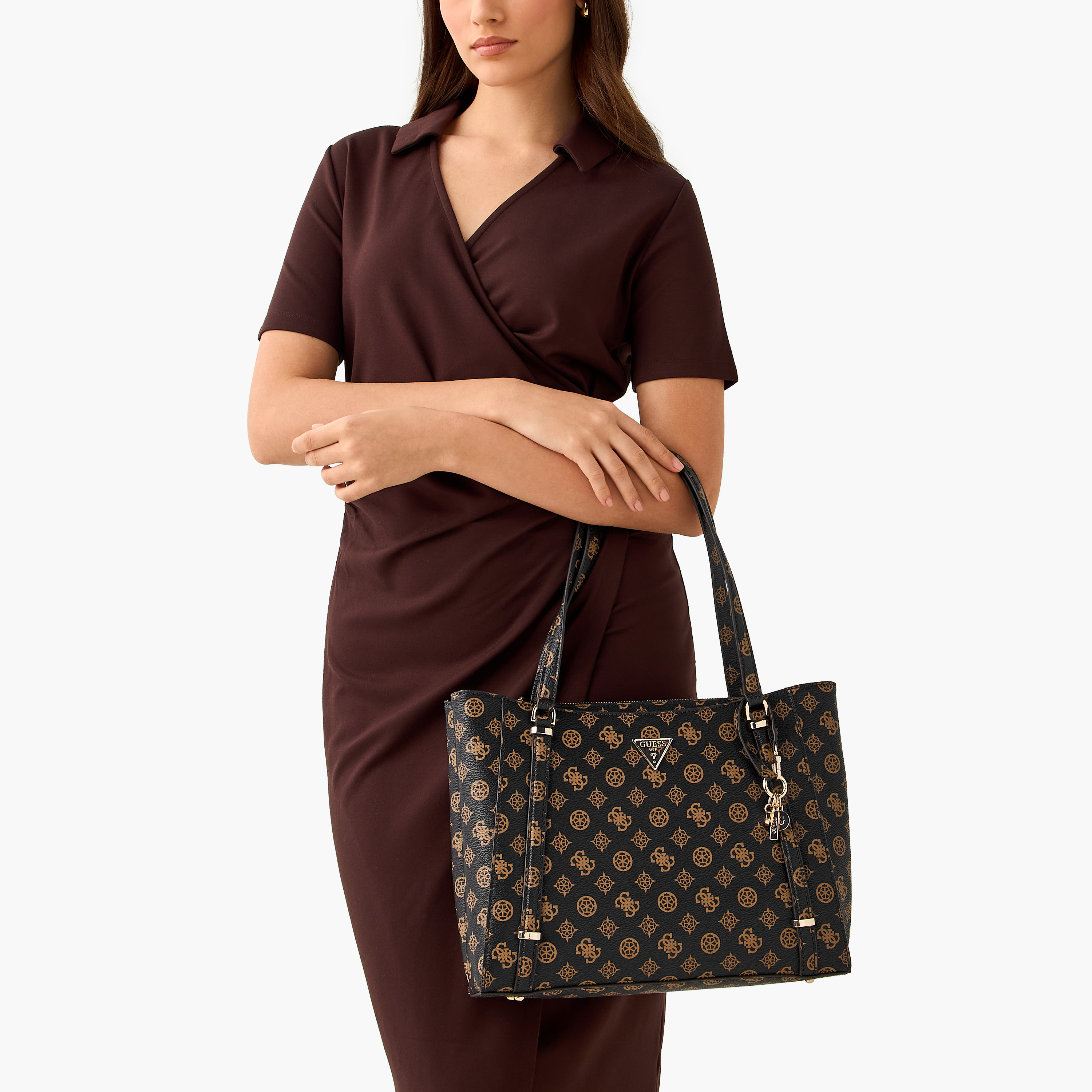 Guess Daryna II Elite Monogram Print Tote Bag with Double Handles-women-bagsandwallets-handbags-image-2