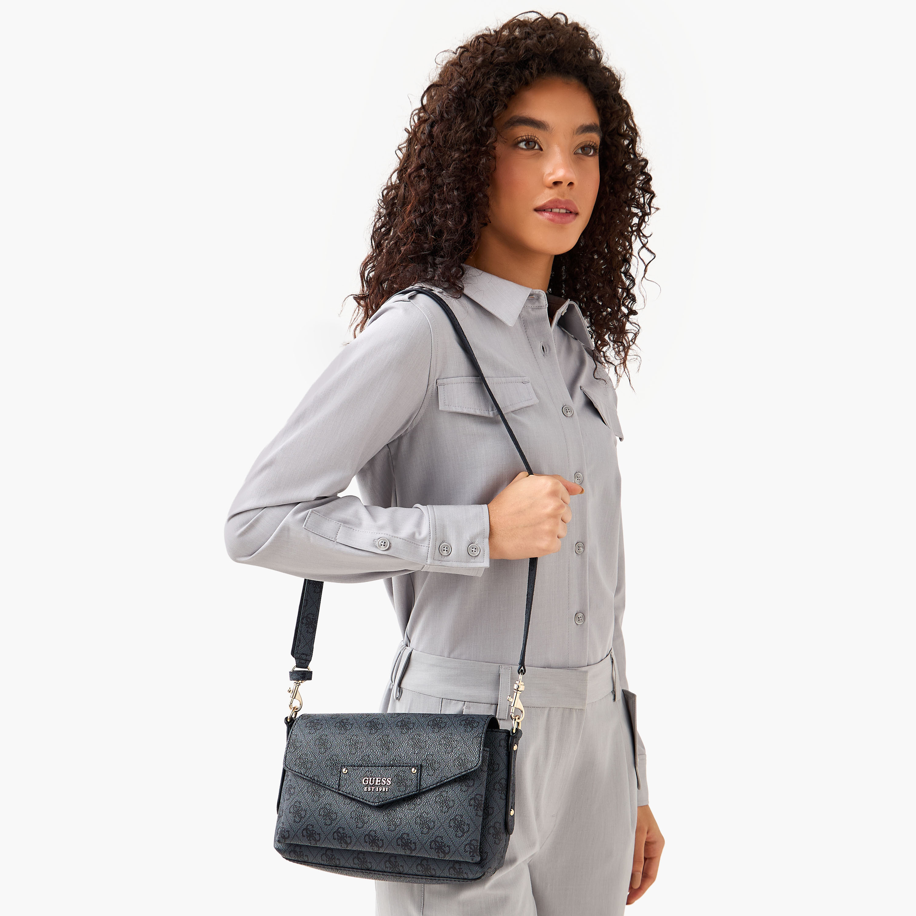 شنطة كتف بطبعات مونوجرام مع حزام كتف قابل للتعديل إيكو برينتون من جيس-women-bagsandwallets-handbags-image-2