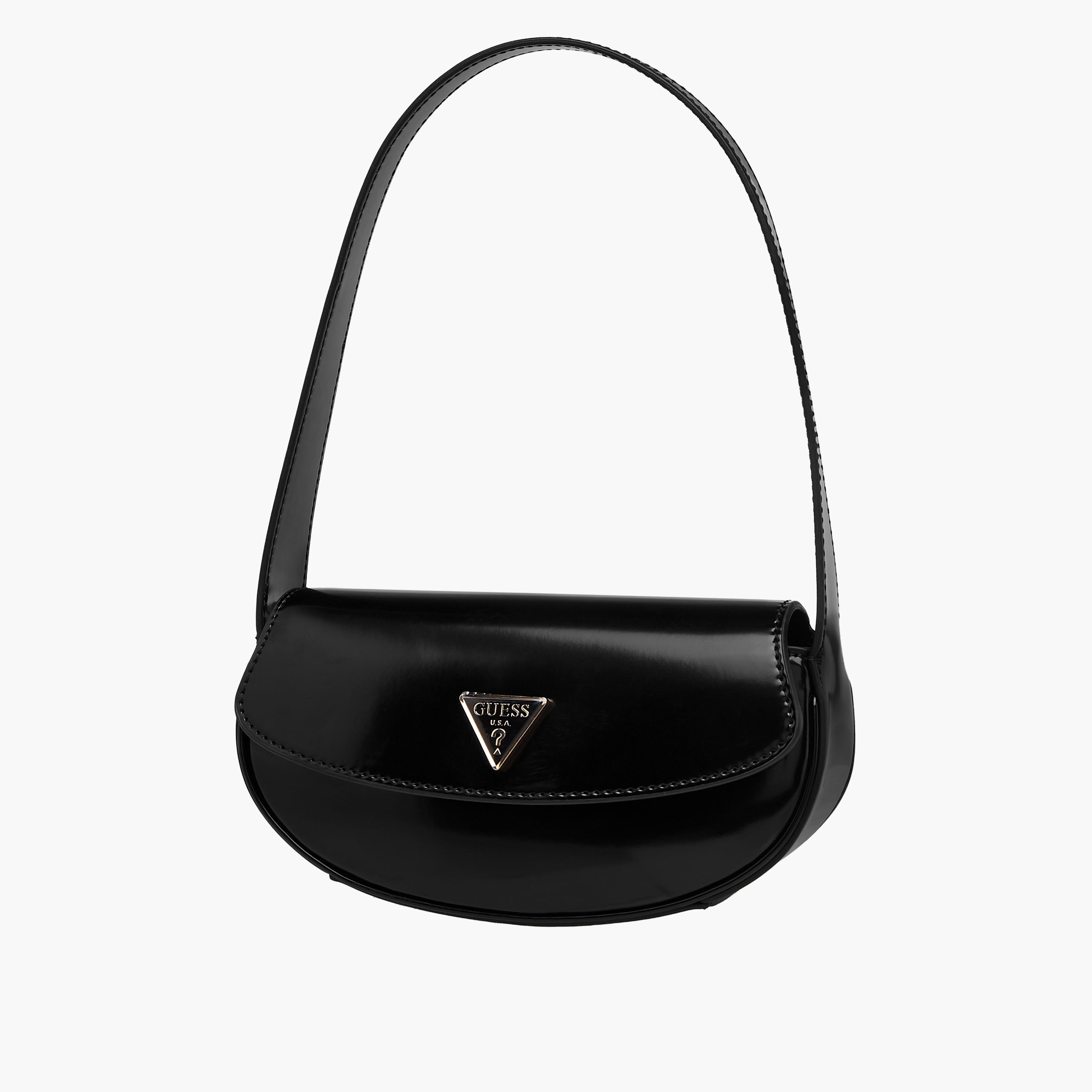 Guess Arnela Solid Shoulder Bag with Flap Closure-women-bagsandwallets-handbags-image-3