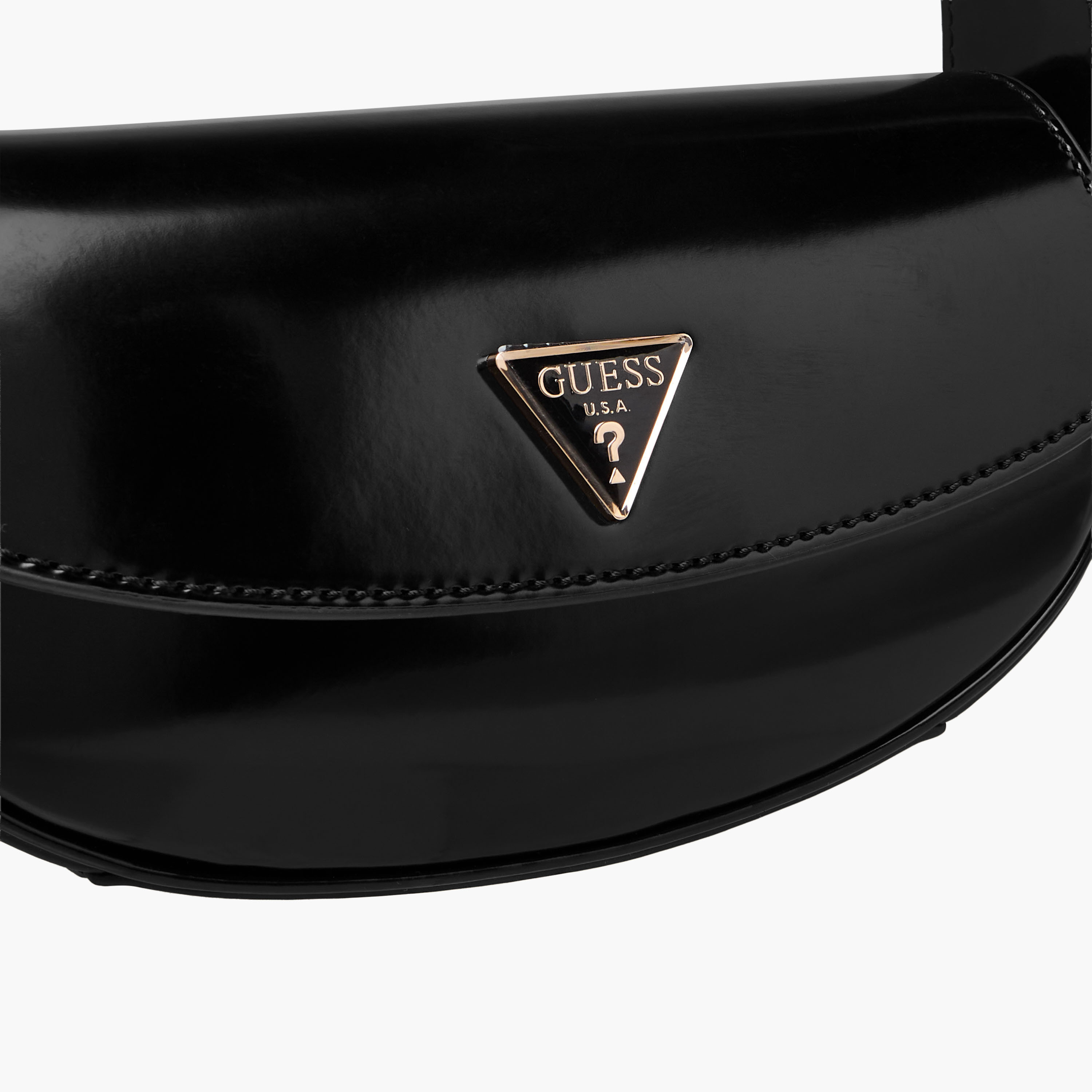 Guess Arnela Solid Shoulder Bag with Flap Closure-women-bagsandwallets-handbags-image-4