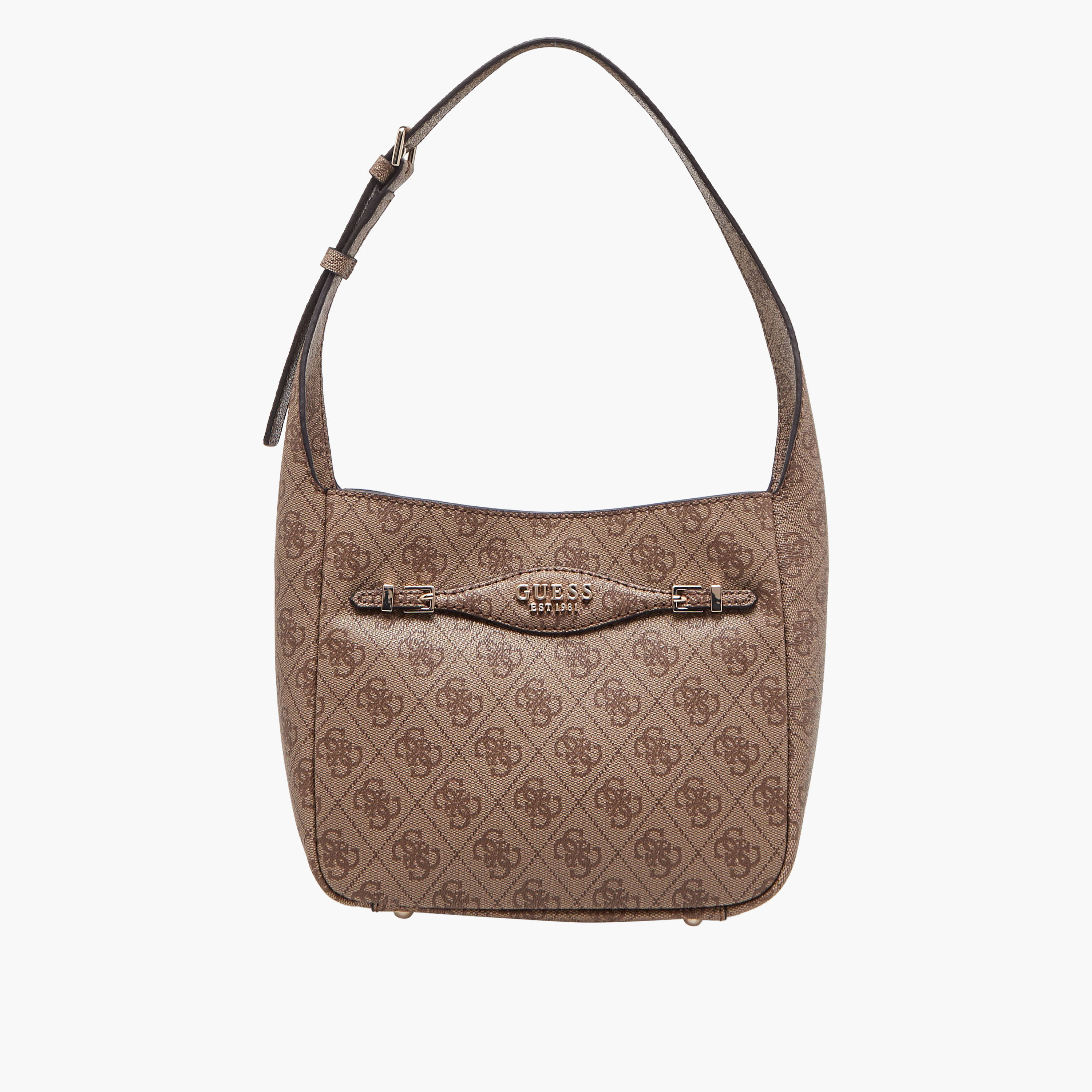 Guess Katya Monogram Print Shoulder Bag with Adjustable Strap-women-bagsandwallets-handbags-image-1