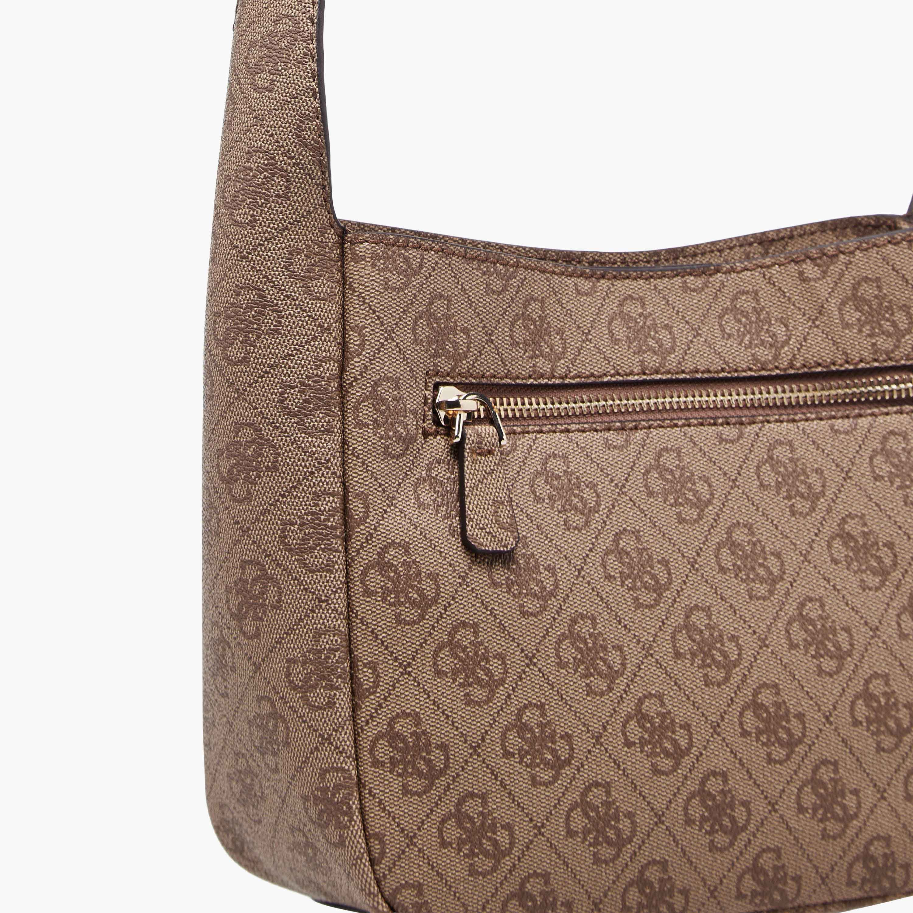 Guess Katya Monogram Print Shoulder Bag with Adjustable Strap-women-bagsandwallets-handbags-image-6