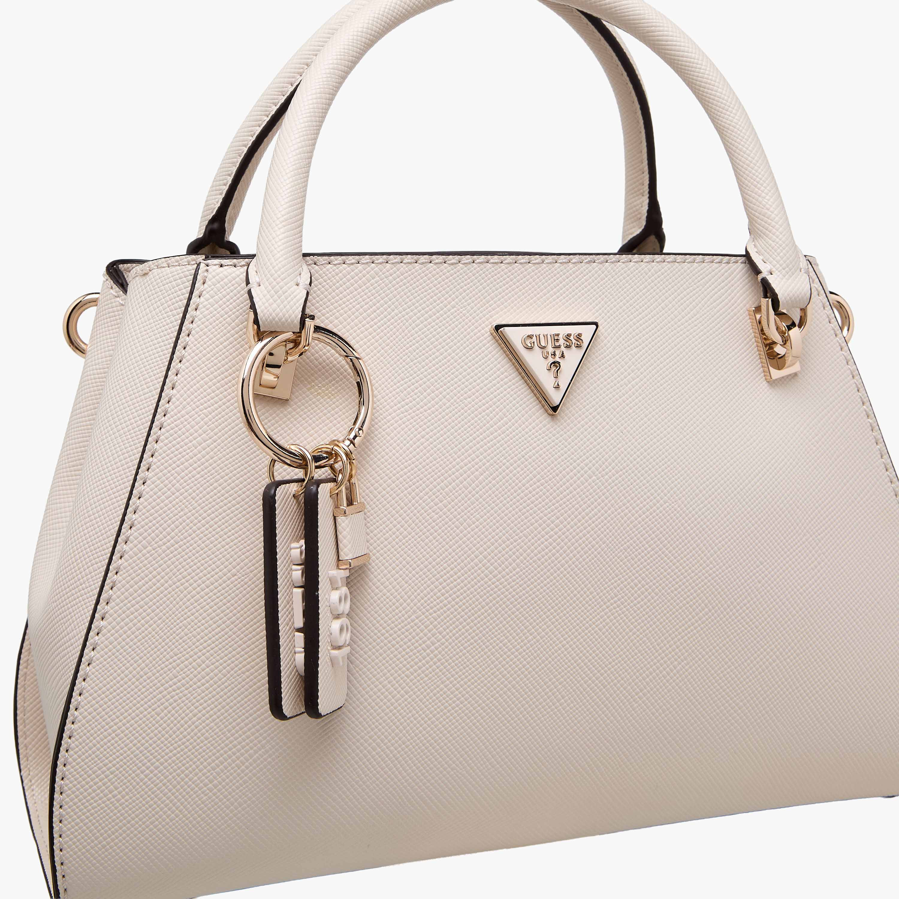 Guess NOELLE Textured Satchel Bag with Detachable Shoulder Strap-women-bagsandwallets-handbags-image-4