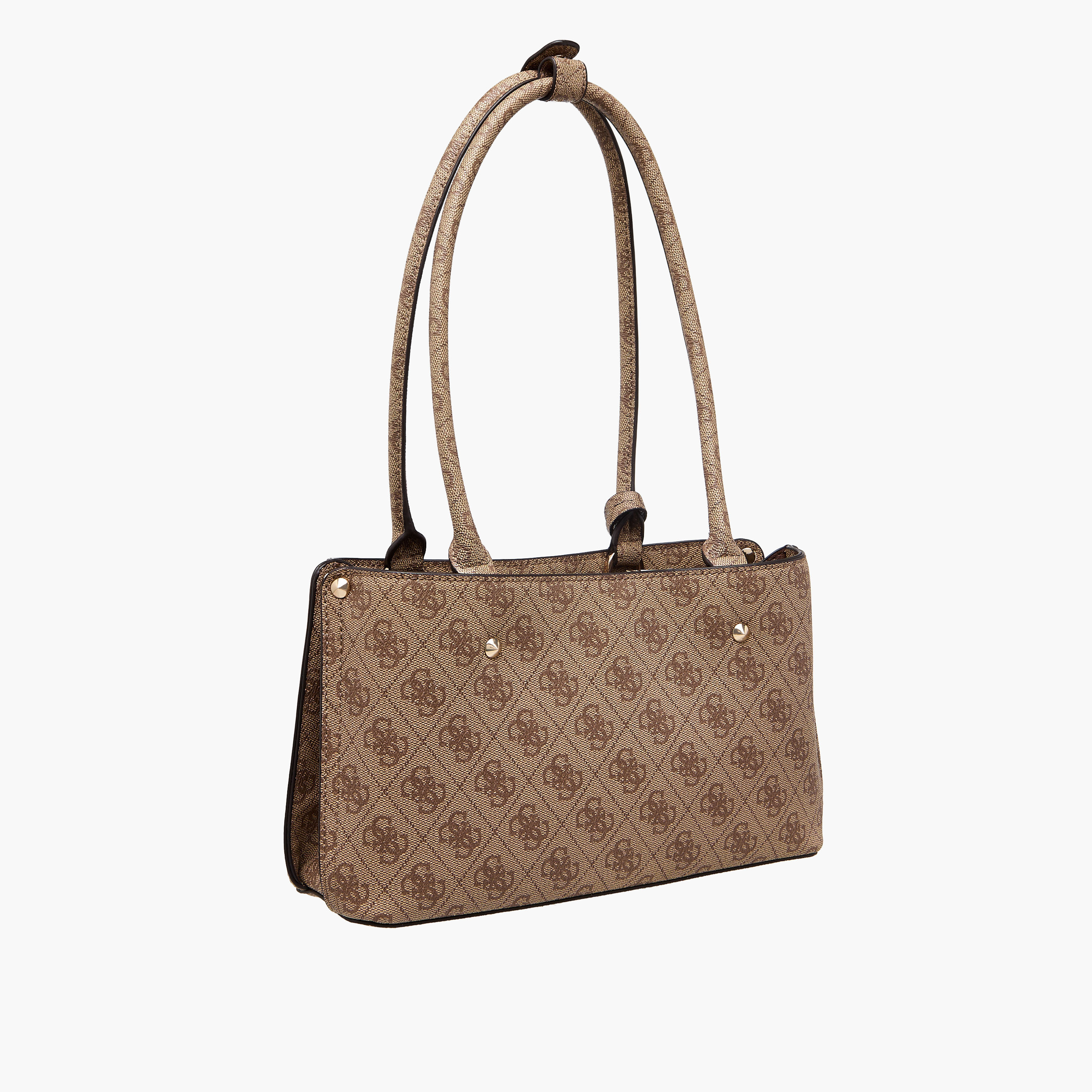 Guess Meridian II Monogram Print Shoulder Bag with Double Handle-women-bagsandwallets-handbags-image-5