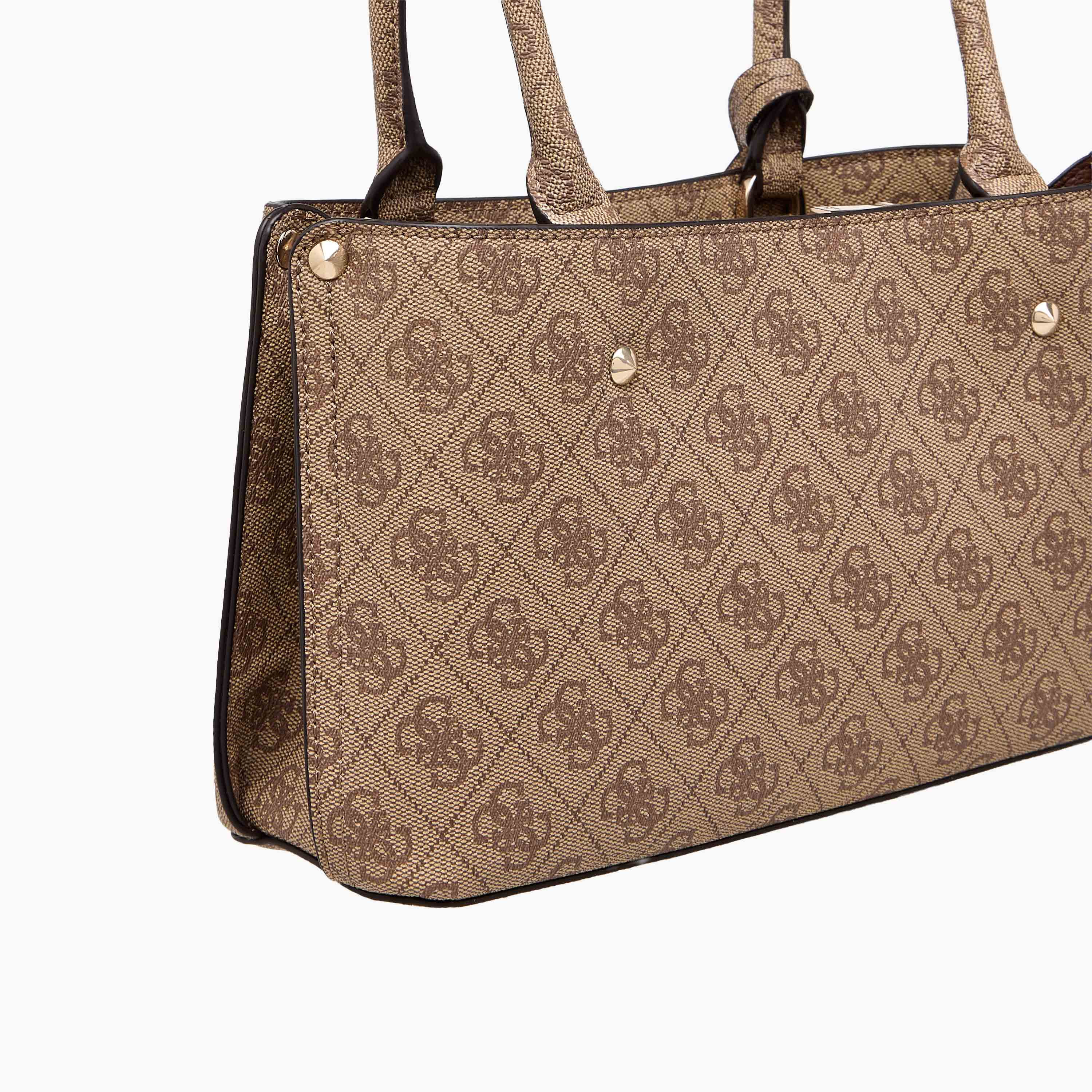 Guess Meridian II Monogram Print Shoulder Bag with Double Handle-women-bagsandwallets-handbags-image-6