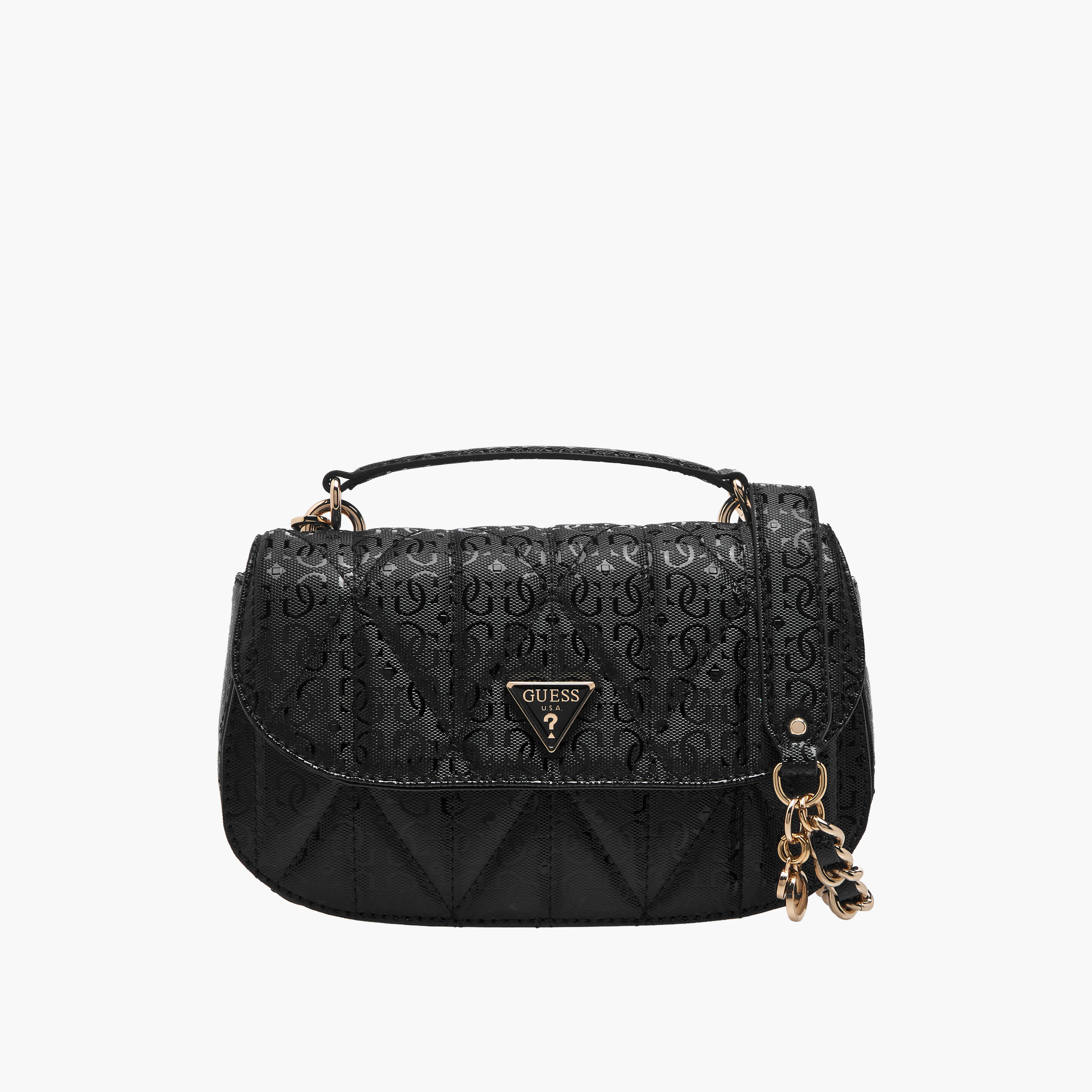 Guess Aldina Monogram Print Crossbody Bag with Chain Strap-women-bagsandwallets-handbags-image-1