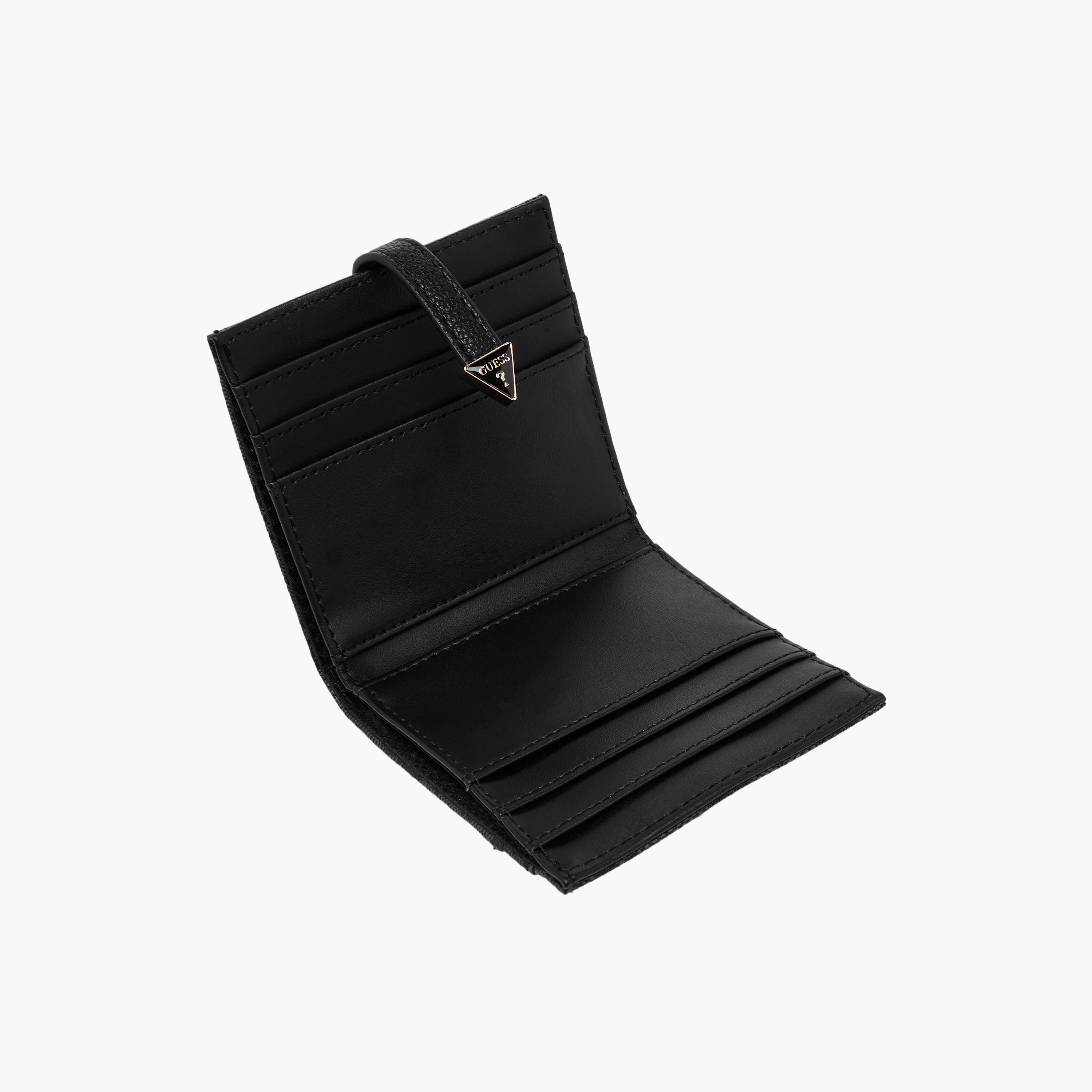 Guess Laurel SLG Textured Card Holder with Snap Button Closure-women-bagsandwallets-wallets-image-5