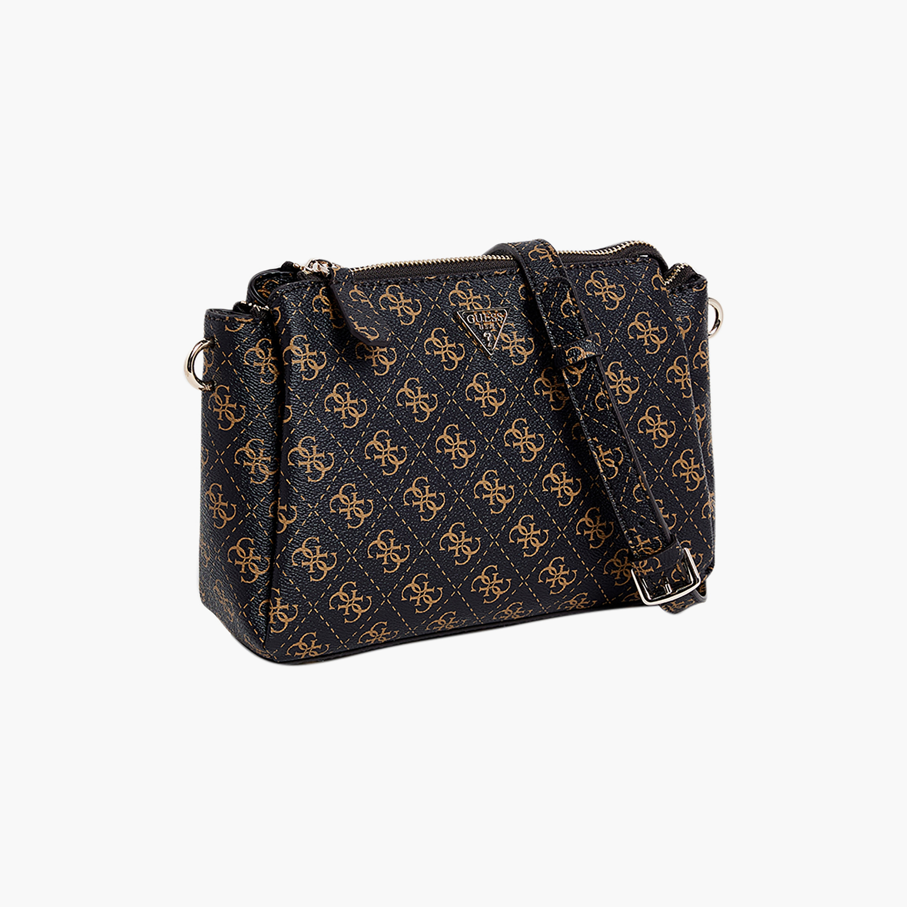 حقيبة كروس بودي Guess نويل II بنقش المونوغرام مع إغلاق بسحاب وحزام قابل للتعديل-women-bagsandwallets-handbags-image-2