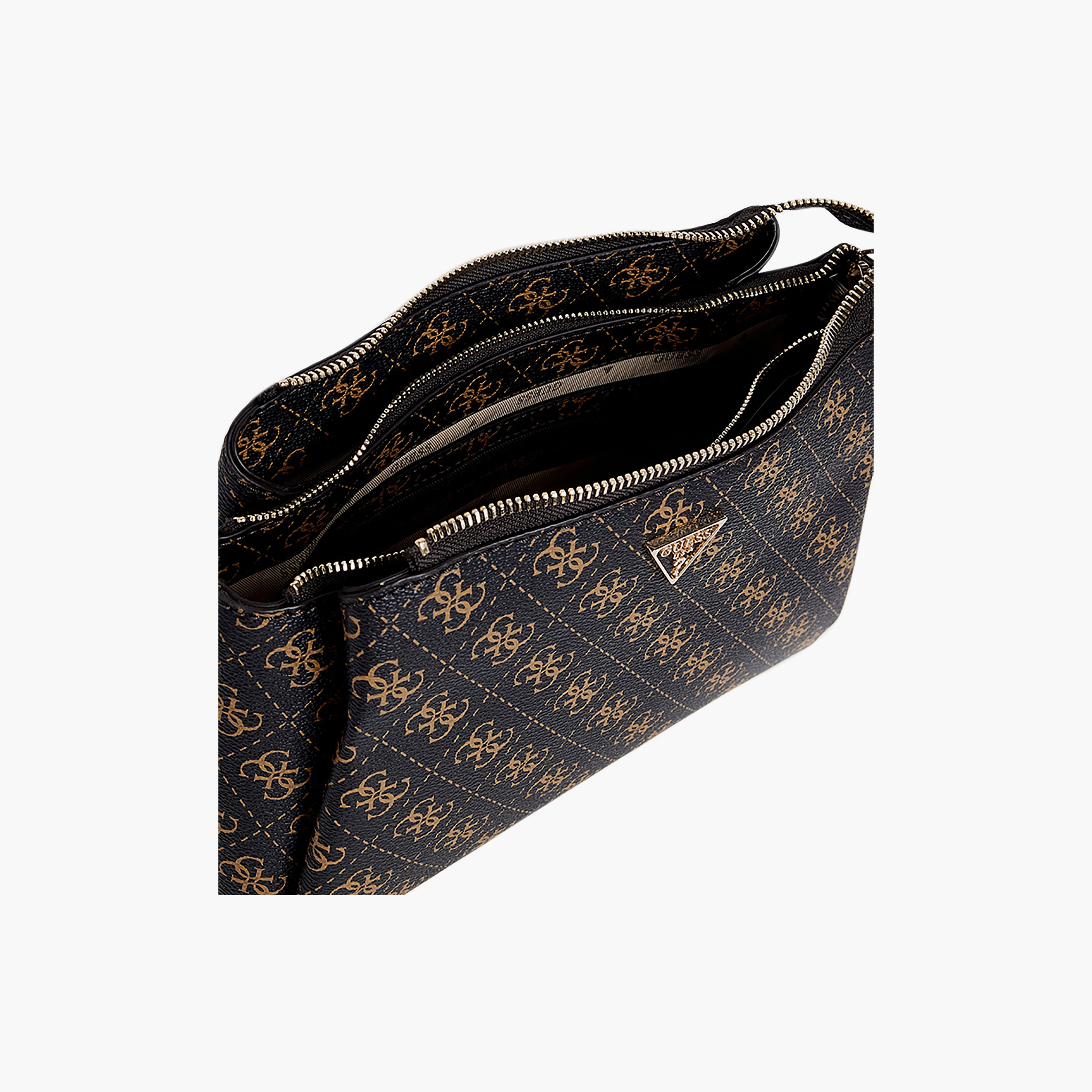 حقيبة كروس بودي Guess نويل II بنقش المونوغرام مع إغلاق بسحاب وحزام قابل للتعديل-women-bagsandwallets-handbags-image-3