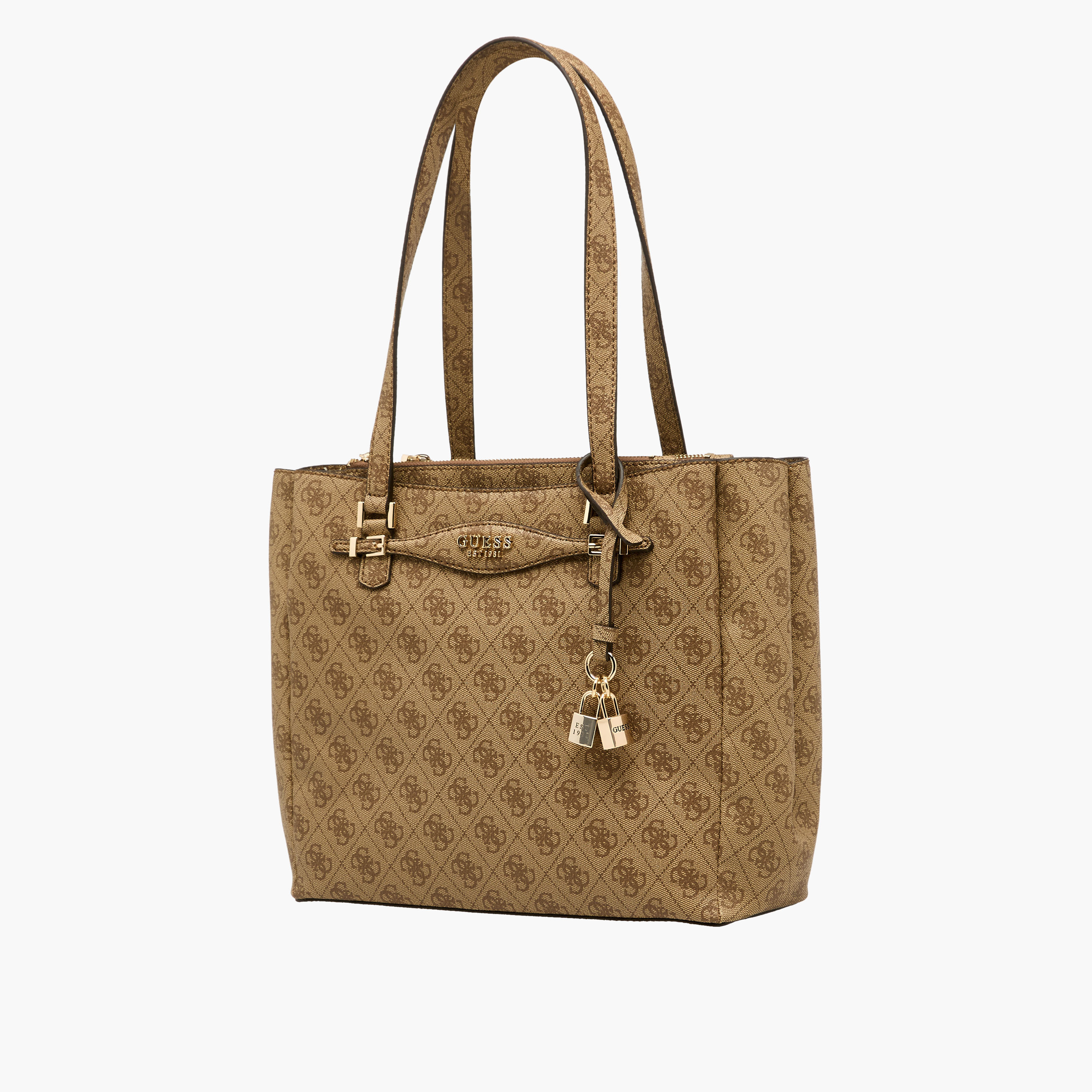 Guess Katya Monogram Textured Tote Bag with Double Handle-women-bagsandwallets-handbags-image-3