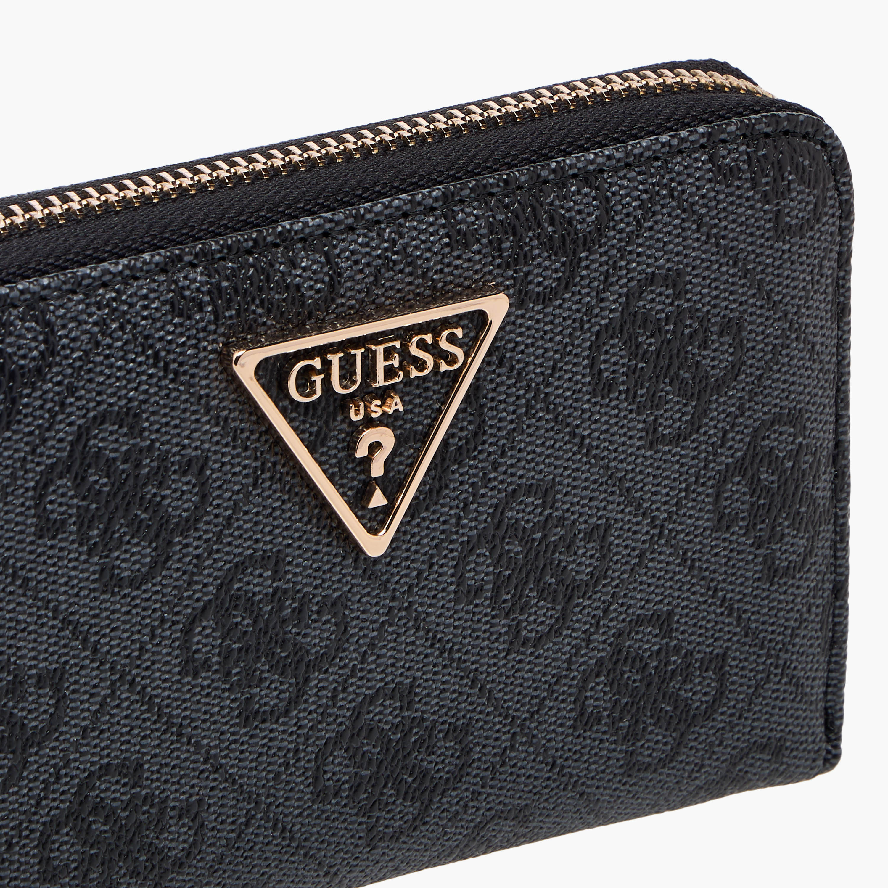 Guess Laurel SLG Textured Wallet with Zip Closure-women-bagsandwallets-wallets-image-3