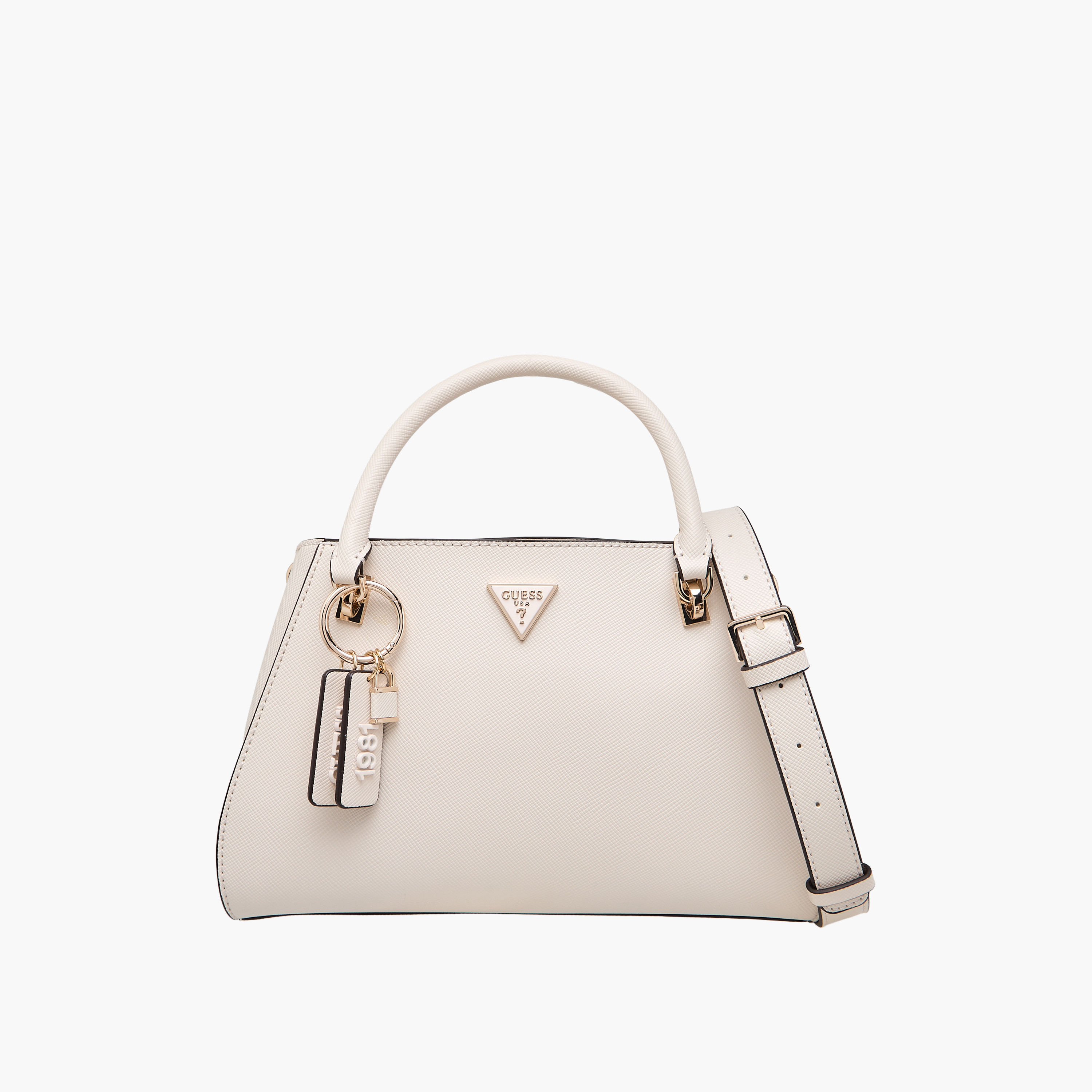 Guess Noelle II Charm Accent Satchel Bag with Detachable Shoulder Strap-women-bagsandwallets-handbags-image-1