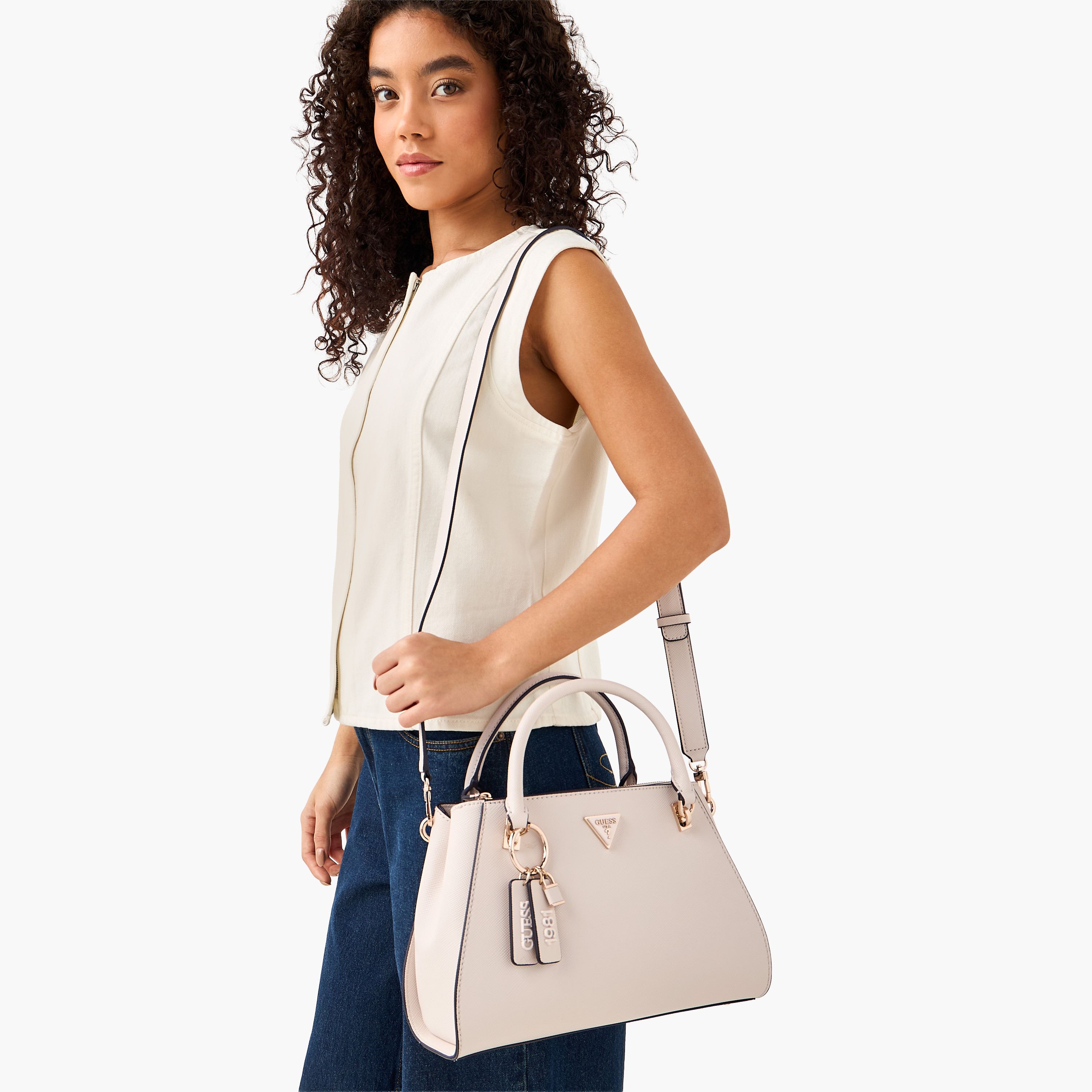 Guess Noelle II Charm Accent Satchel Bag with Detachable Shoulder Strap-women-bagsandwallets-handbags-image-2