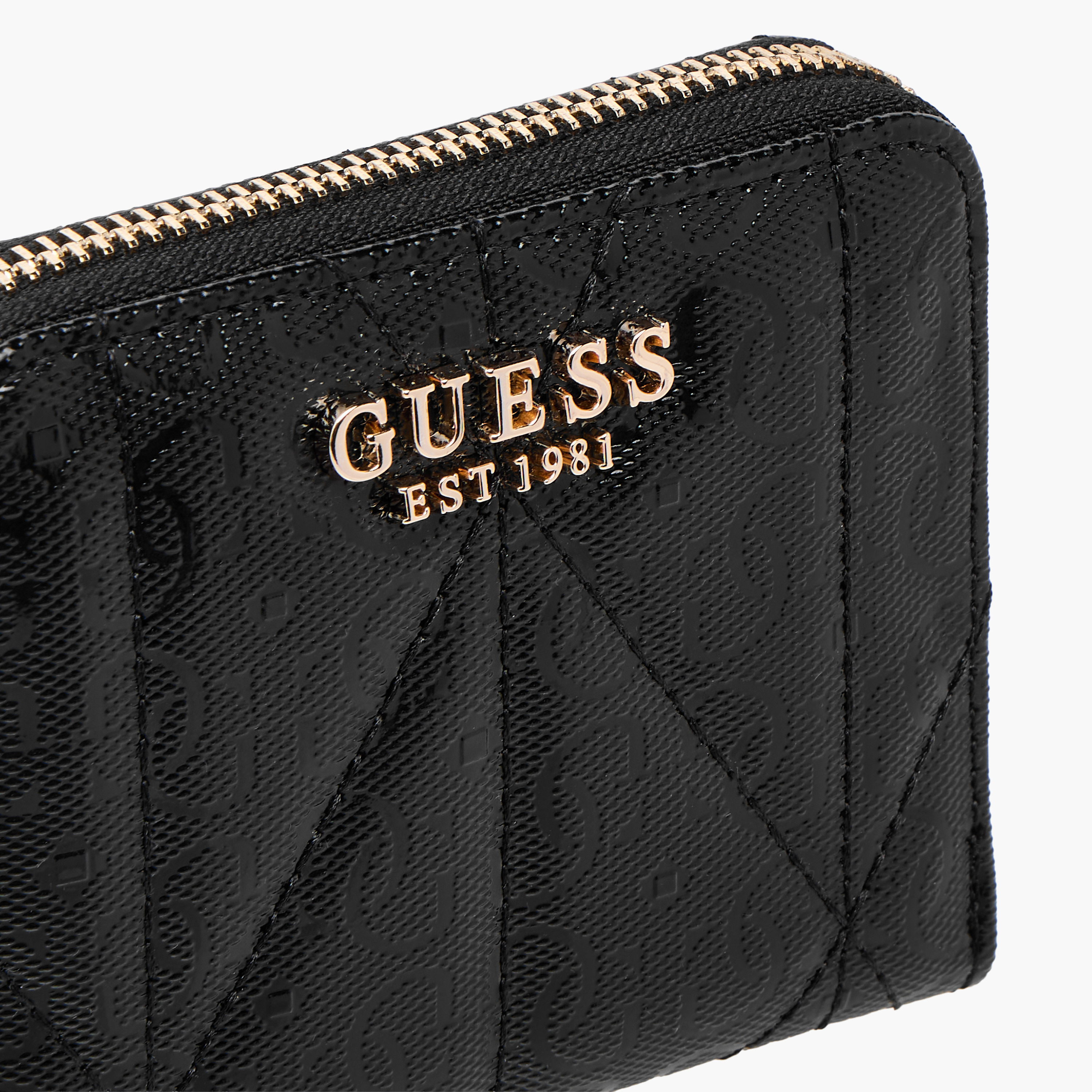 Guess Aldina SLG Textured Wallet with Zip Closure-women-bagsandwallets-wallets-image-3