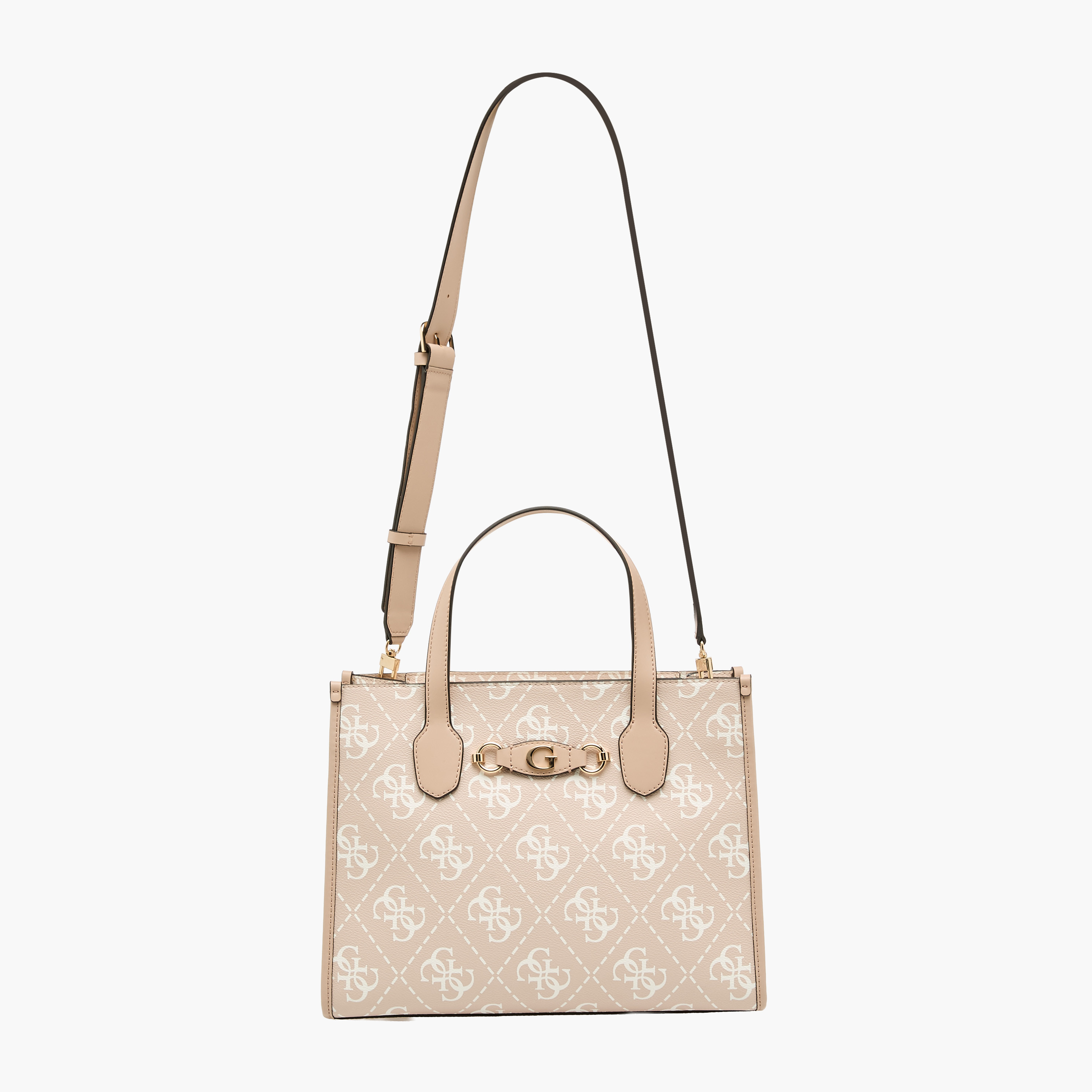Guess IZZY 2 COMP Monogram Print Tote Bag with Detachable Shoulder Strap-women-bagsandwallets-handbags-image-3